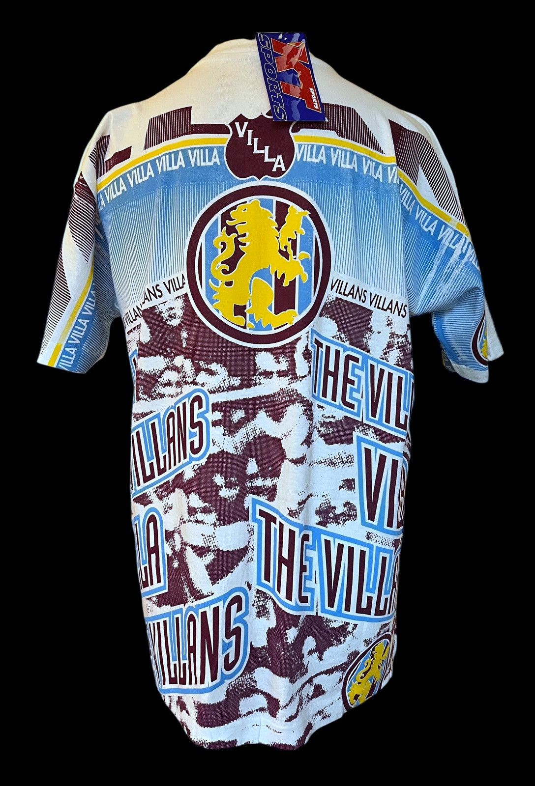 Vintage Aston Villa KT Sports AOP Kick Sportswear t shirt XL Size US XL / EU 56 / 4 - 5 Thumbnail