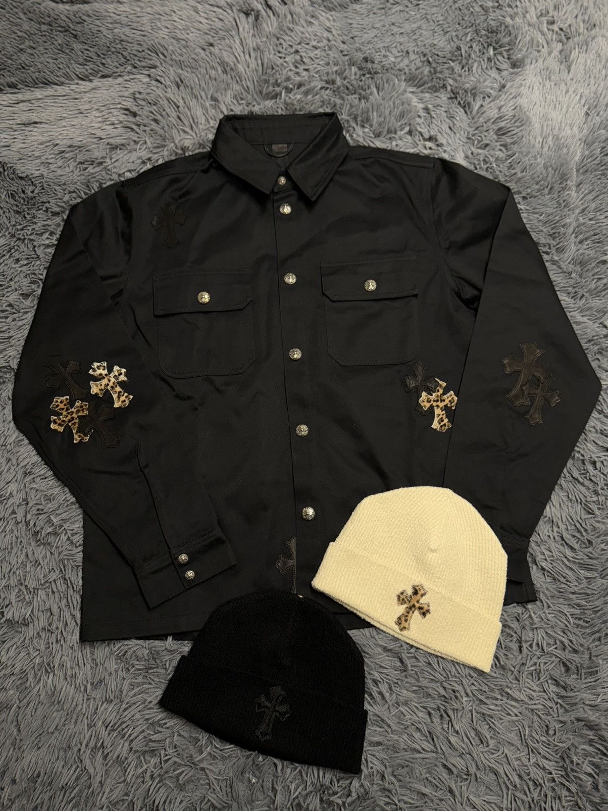 Chrome Hearts Chrome Hearts Pony Hair Cheetah Cross Patch Beanie Size ONE SIZE - 8 Thumbnail