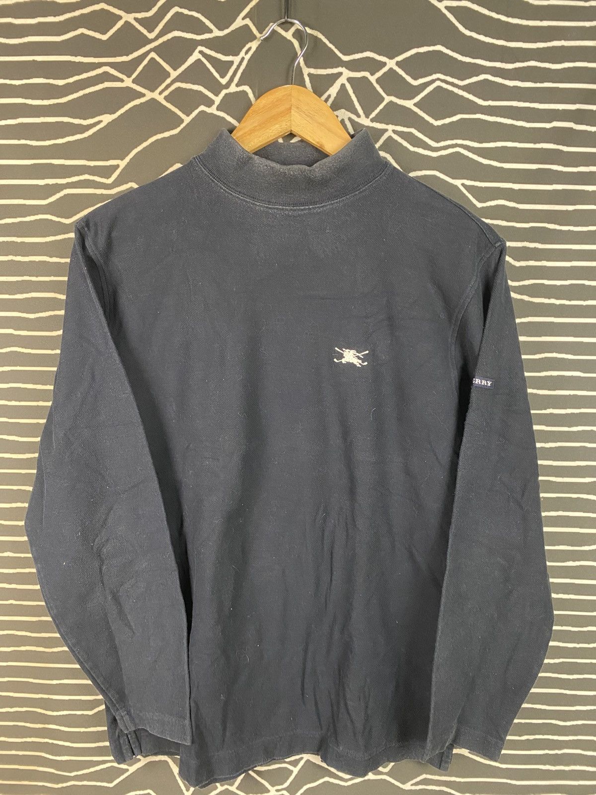 Burberry Vintage Burberry Golf Mock Neck Long Sleeve Embroidery Logo Size US M / EU 48-50 / 2 - 1 Thumbnail