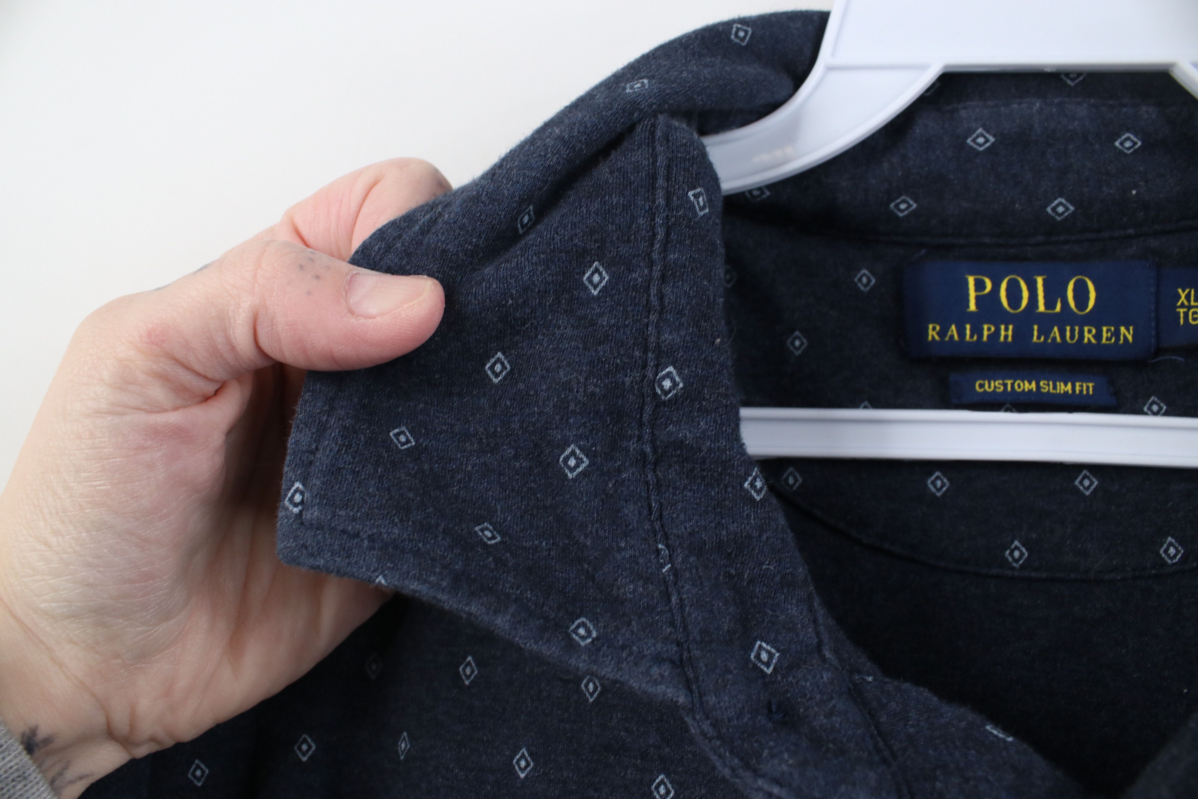 Polo Ralph Lauren Vintage Y2K Ralph Lauren Diamond Knit Golf Polo Shirt Blue Size US XL / EU 56 / 4 - 6 Thumbnail