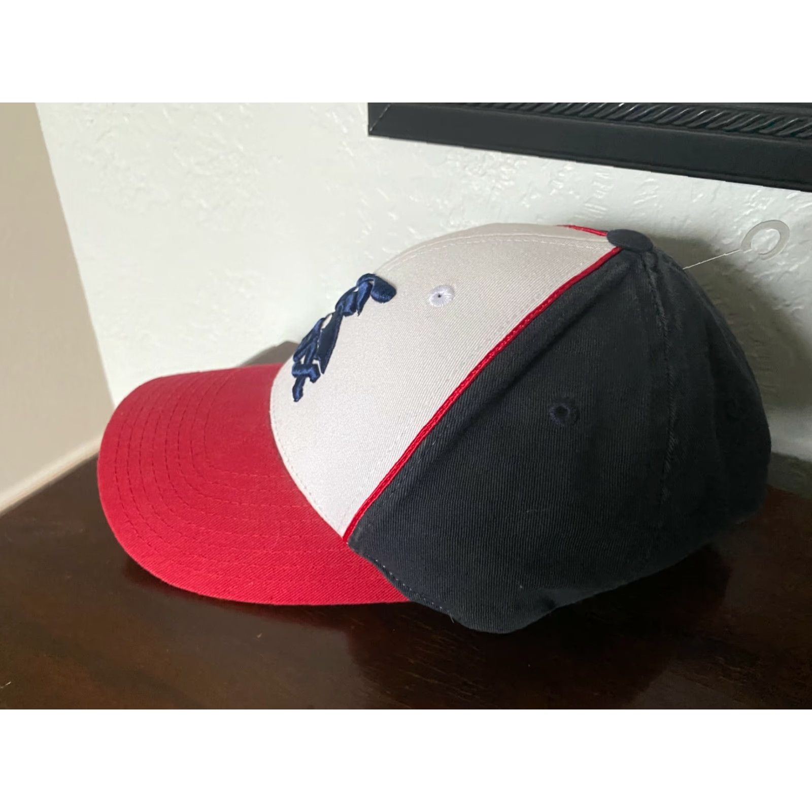 American Needle American Needle Chicago White Sox Hat Slouch Adjustable Strapback Black Cotton Baseball Cap Mens Adult Adjustable Chrome Jesus? Size ONE SIZE - 2 Thumbnail