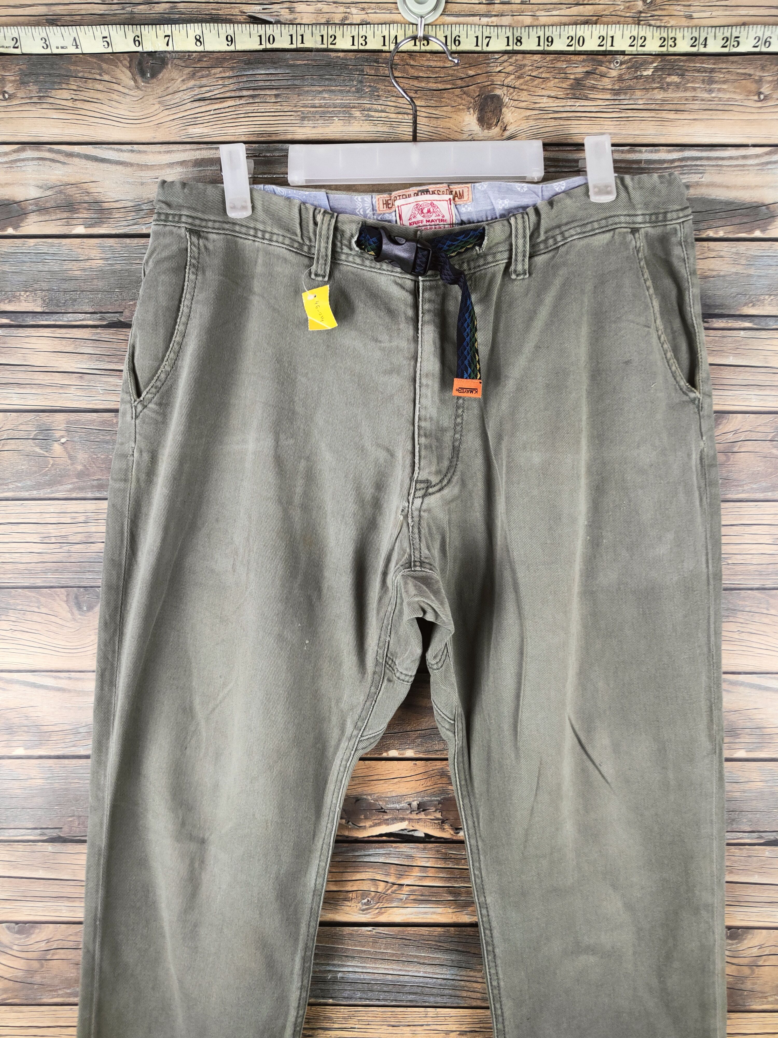 Japanese Brand DL Kriff Mayer Army Green Multipocket Casual Pants #46-214 Size US 32 / EU 48 - 2 Thumbnail