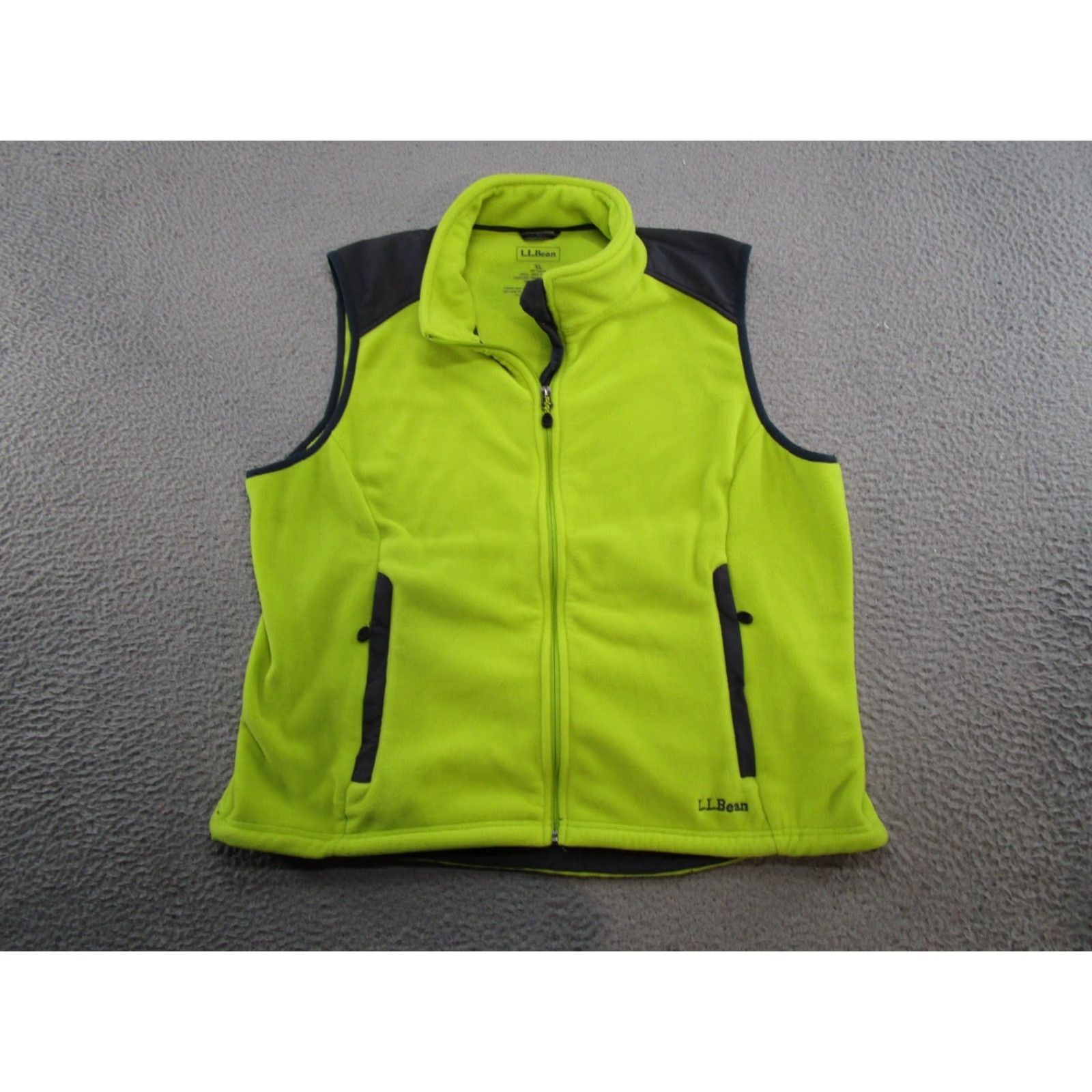 Vintage LL Bean Womens Vest Zip Up Fleece Size XL Outdoors Green Pockets - (NH) Size XL / US 12-14 / IT 48-50 - 2 Thumbnail
