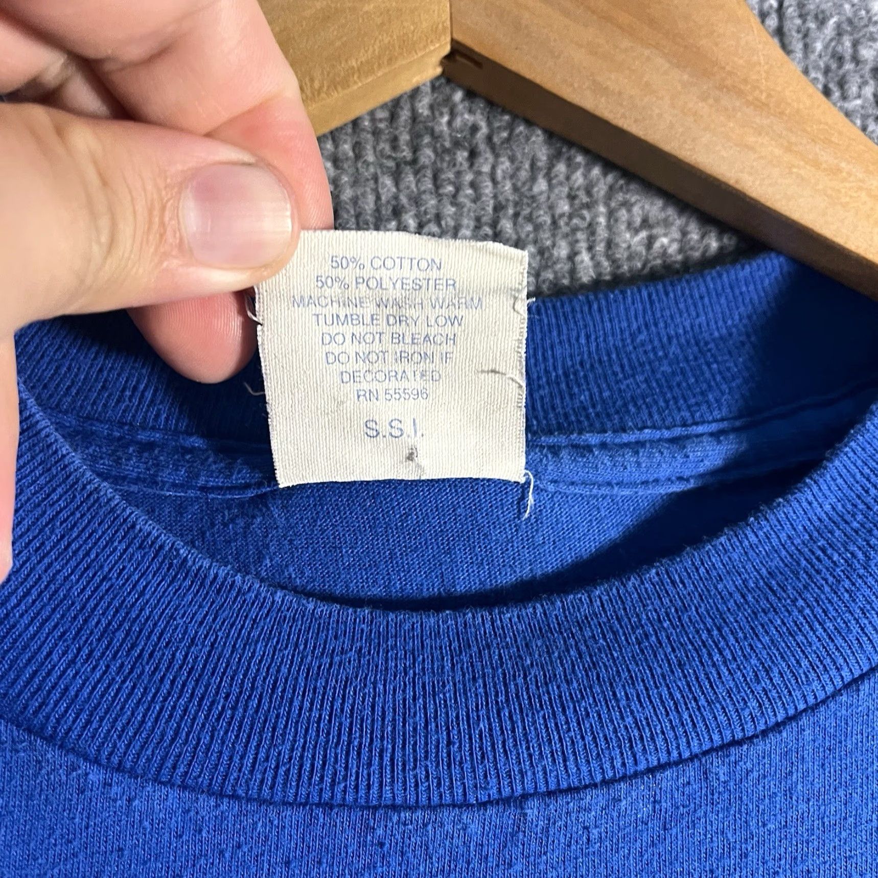 Vintage VINTAGE SSI Graphic Tee Men's Shirt XL Blue Single Stitch 1991 Fishing Hip Hop Crew Neck T-Shirt Size US XL / EU 56 / 4 - 6 Thumbnail