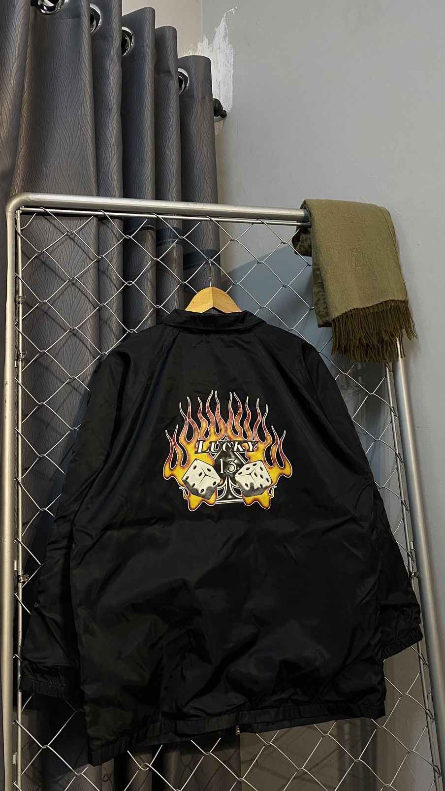 Japanese Brand × Vintage VINTAGE LUCKY 13 FLAME COACH JACKET OUTERWEAR LARGE Size US L / EU 52-54 / 3 - 2 Thumbnail