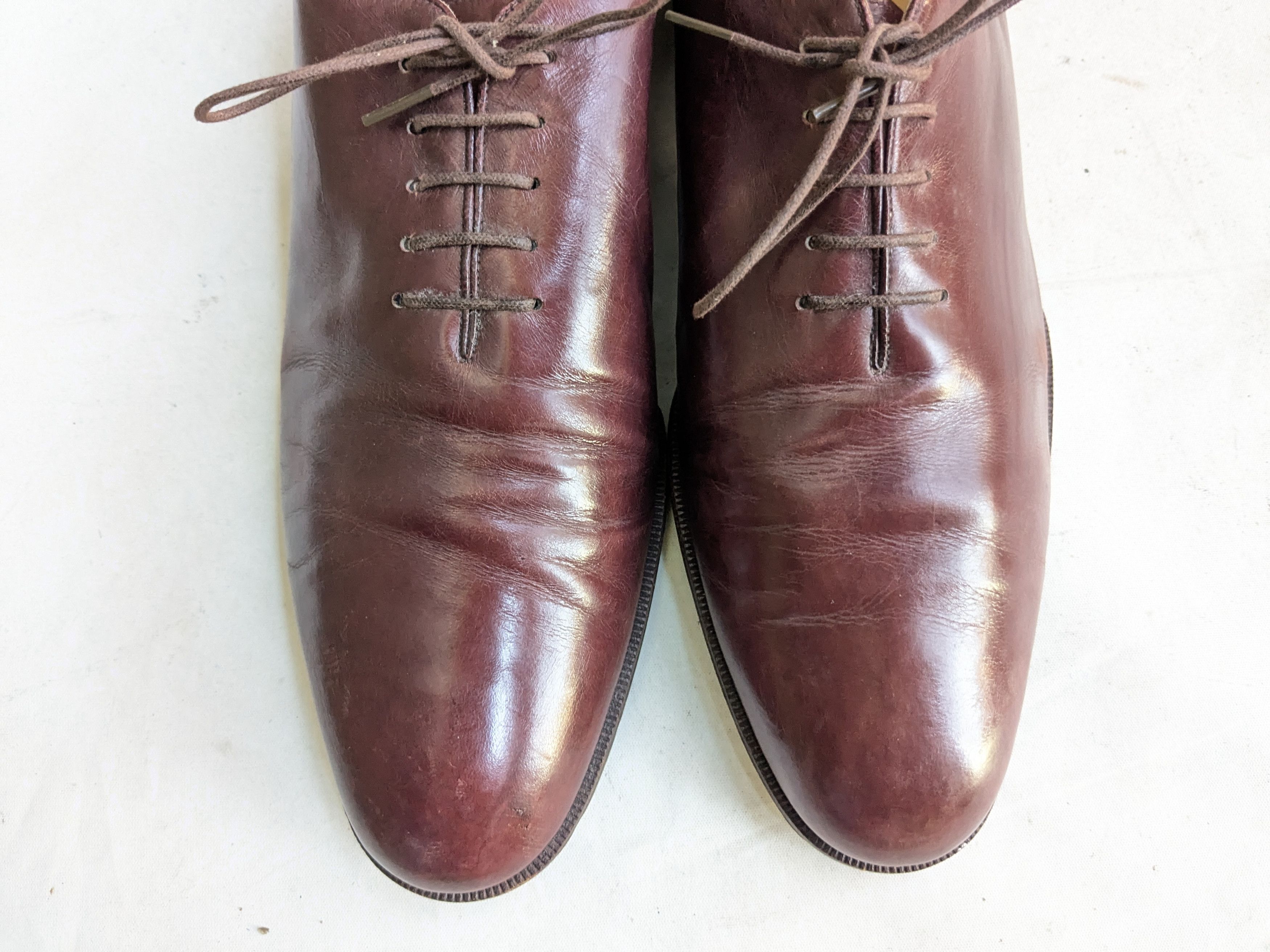 Salvatore Ferragamo Salvatore Ferragamo Wholecut Oxfords Burgundy 12 B Narrow Size US 12 / EU 45 - 3 Thumbnail