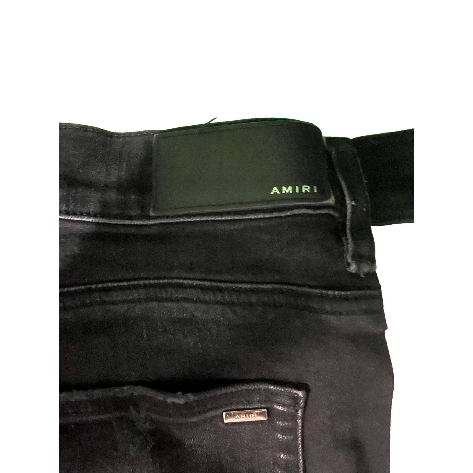 Amiri Amiri Black Wash & White Stripe Jeans Size US 38 / EU 54 - 4 Thumbnail