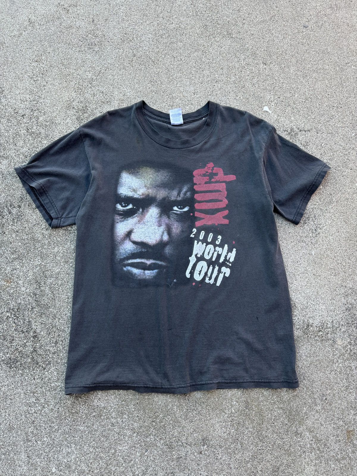 image of Gildan Dmx 2003 World Tour T-Shirt Vintage in Black, Men's (Size Large)