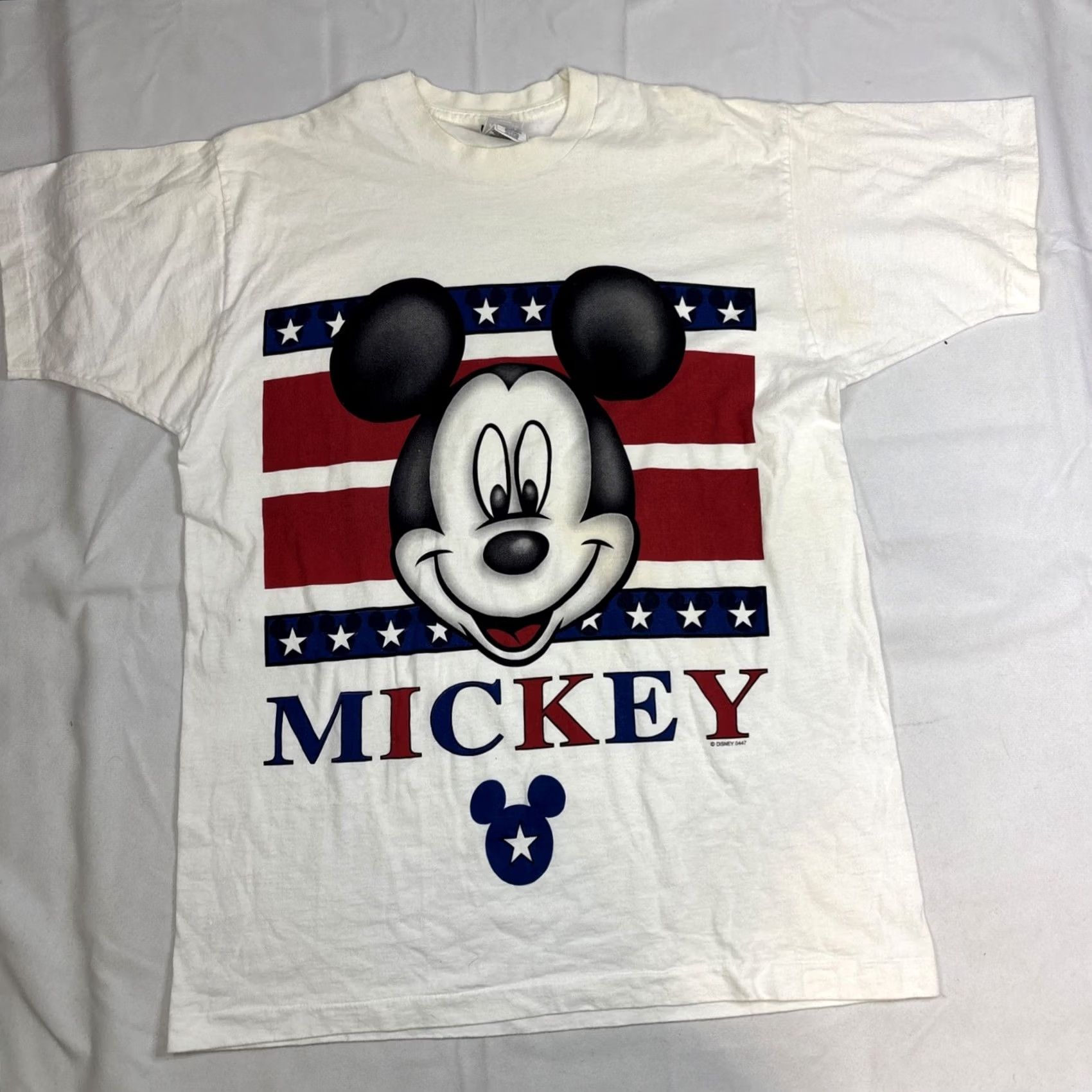 Mickey Unlimited VINTAGE Mickey Unlimited USA TShirt Mickey Mouse Men XL White Cotton Short Sleeve Crew Neck Graphic Print USA Theme Size US XL / EU 56 / 4 - 2 Thumbnail