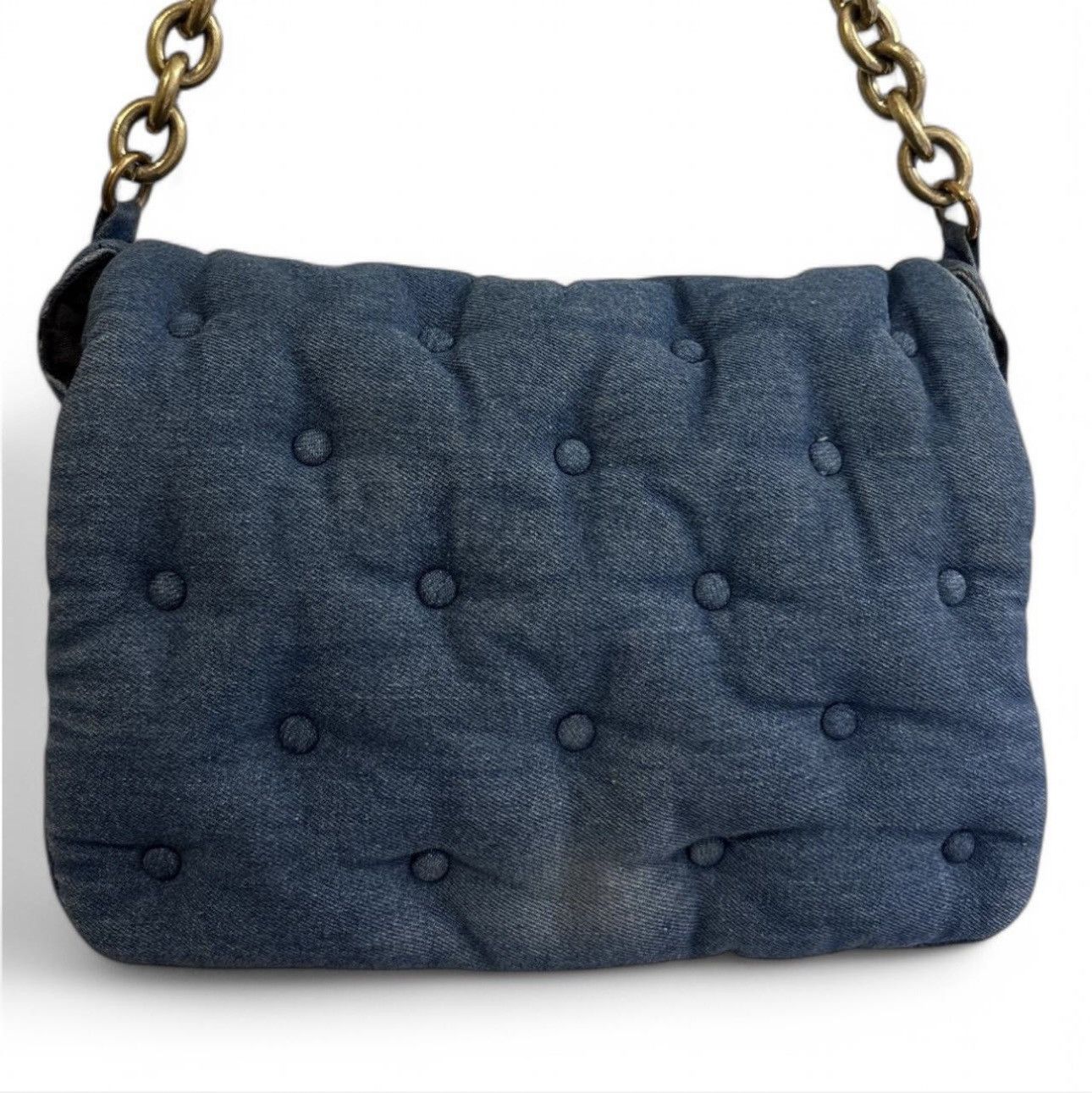 Zara Denim Quilted Bag Size ONE SIZE - 1 Thumbnail