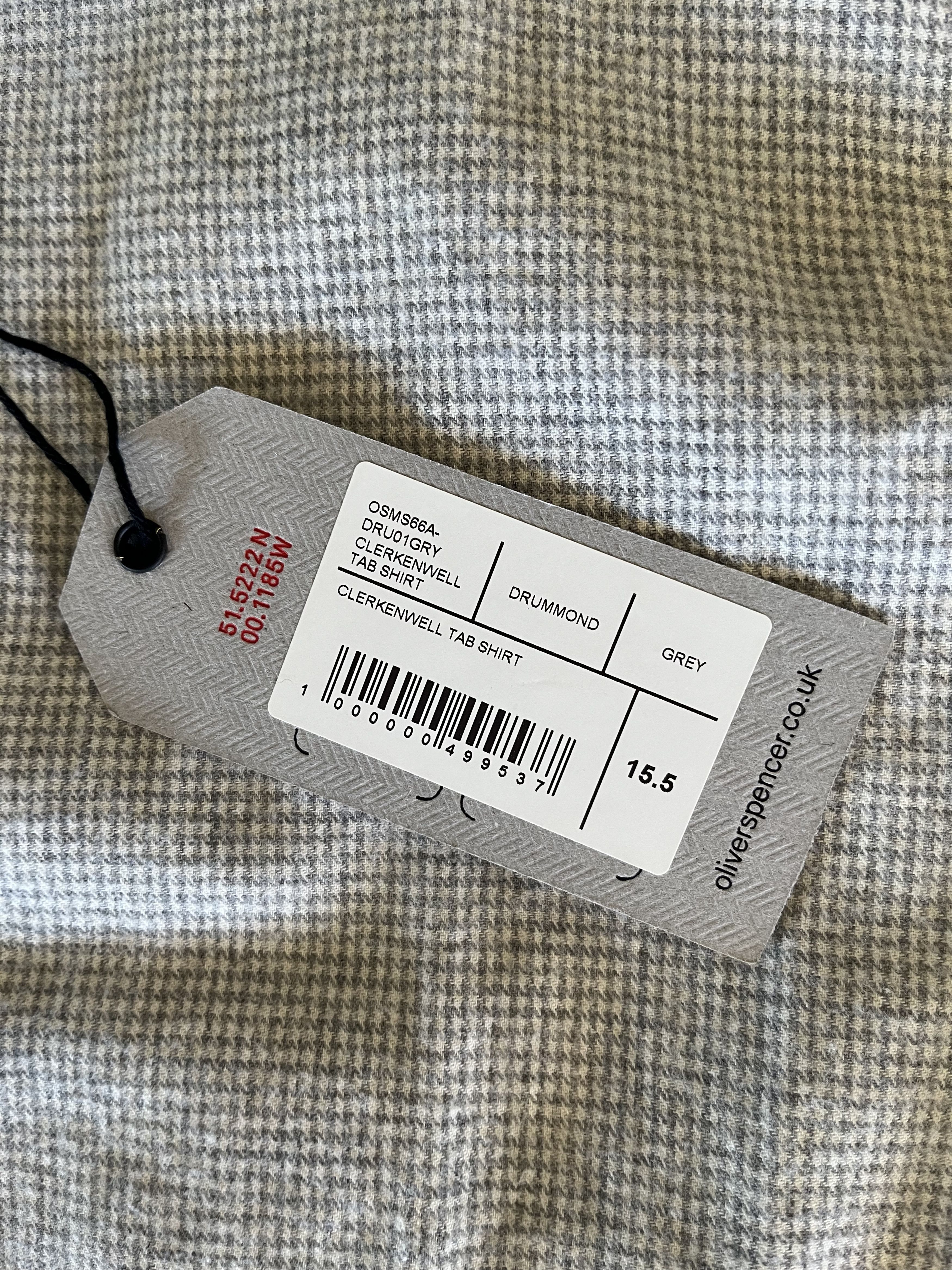 Oliver Spencer Clerkenwell Tab Shirt - Drummond Grey Size US M / EU 48-50 / 2 - 4 Thumbnail