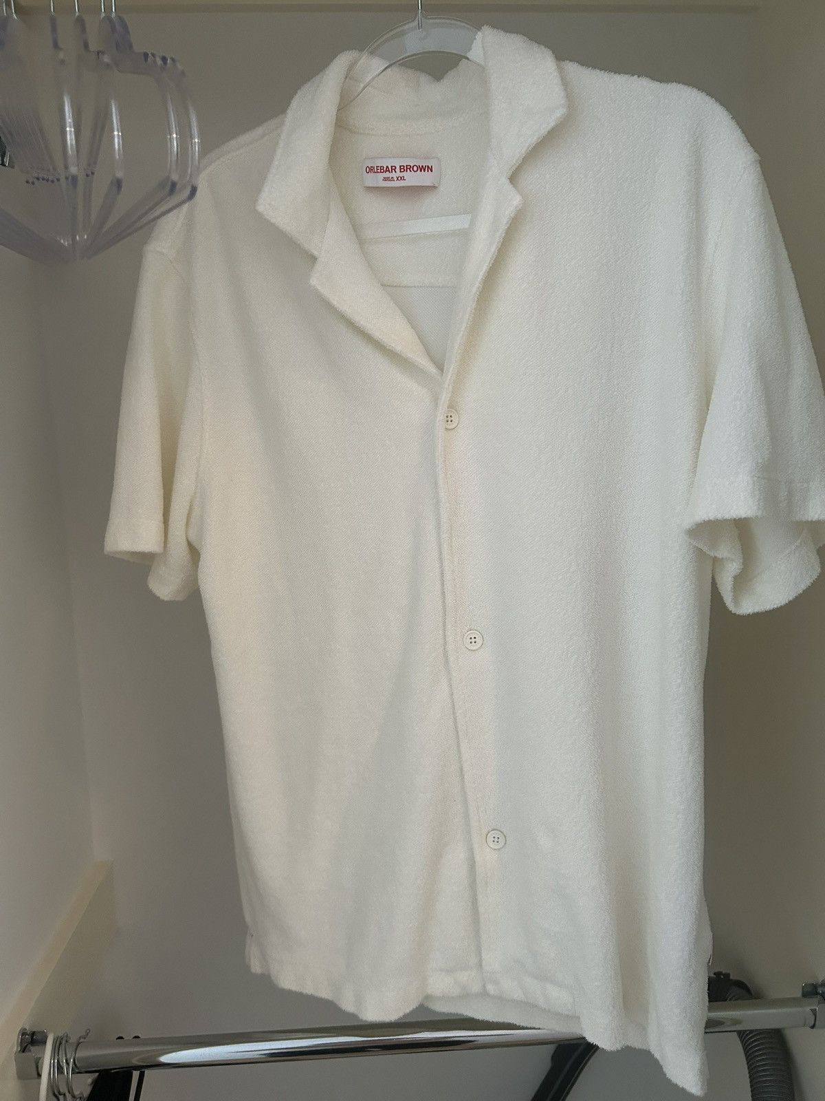 Orlebar Brown Maitan Camp-Collar Crocheted Cotton Shirt Size US XXL / EU 58 / 5 - 2 Thumbnail