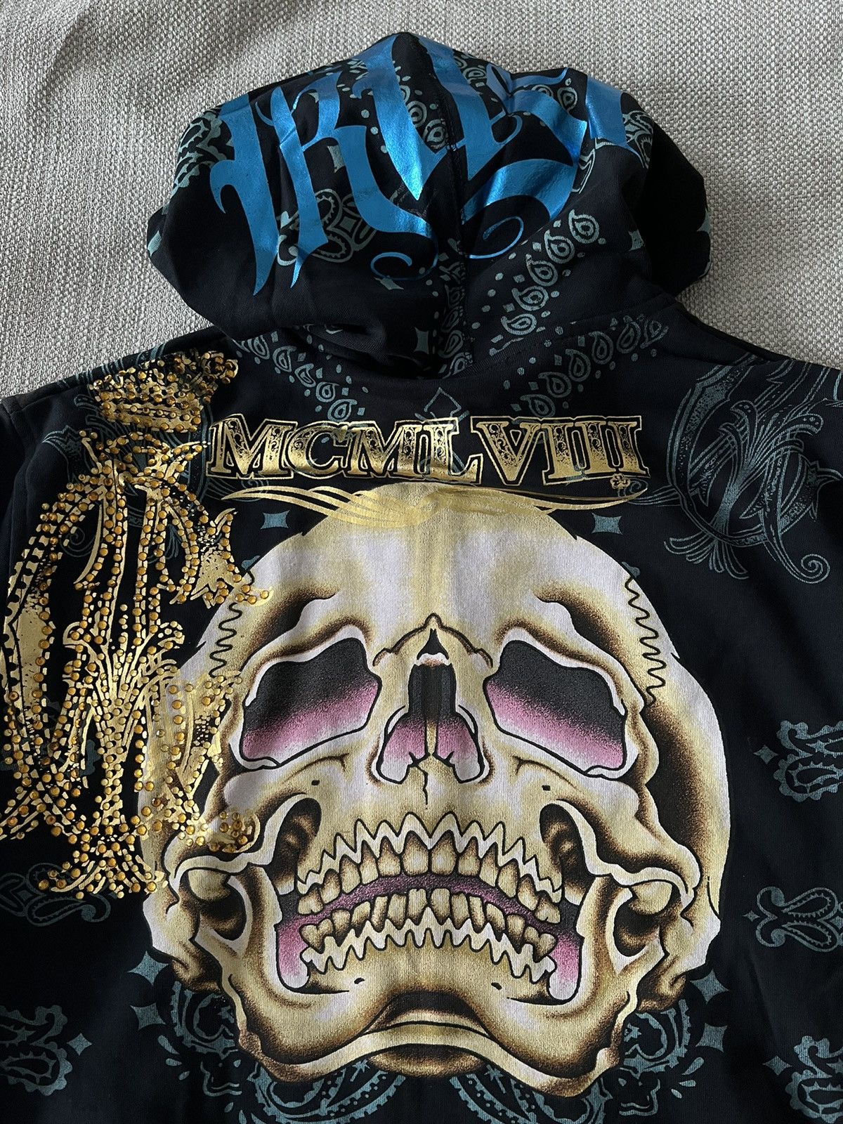 Christian Audigier × Ed Hardy × Vintage Vintage Deadstock 💥 Reversable Christian Audigier Y2K RARE Size US L / EU 52-54 / 3 - 17 Thumbnail