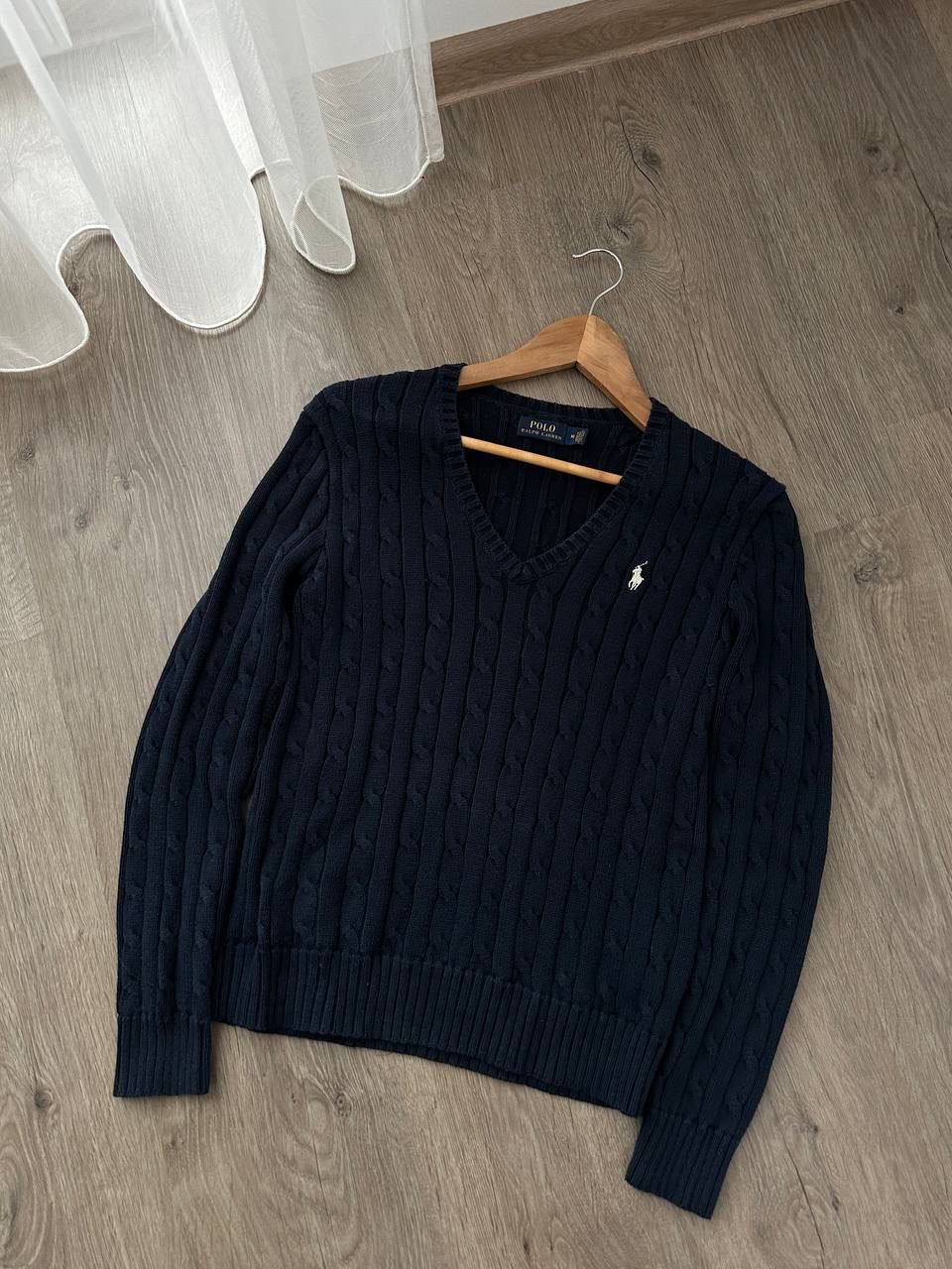 Polo Ralph Lauren × Vintage Vintage Polo Ralph Lauren Blue Cable Knit Sweater Size US M / EU 48-50 / 2 - 12 Thumbnail