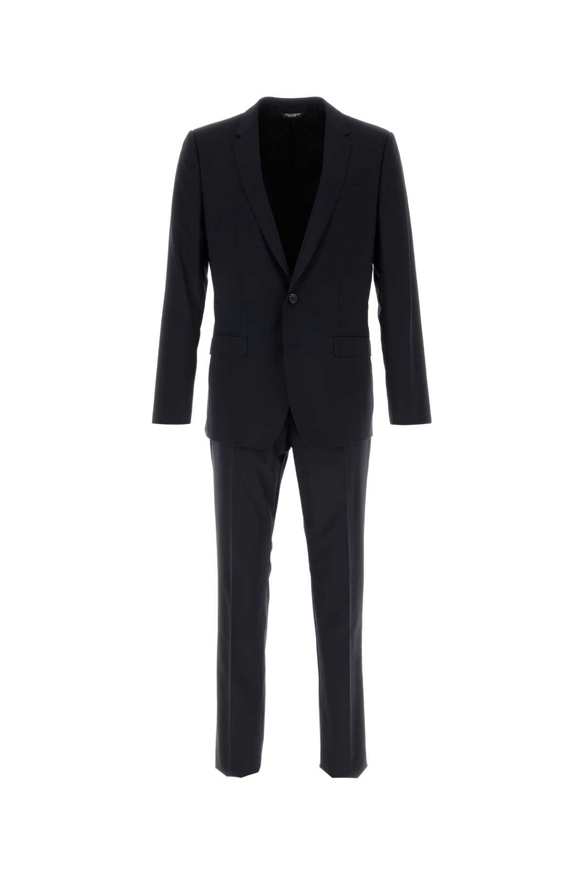 Dolce & Gabbana Midnight Blue Stretch Wool Suit Size US S / EU 44-46 / 1 - 1 Thumbnail