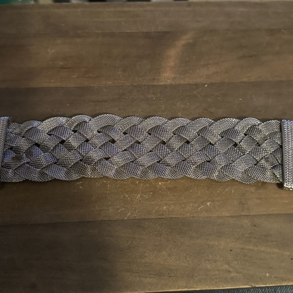 Other Silver tone wide woven mesh braid bracelet Size ONE SIZE - 3 Thumbnail