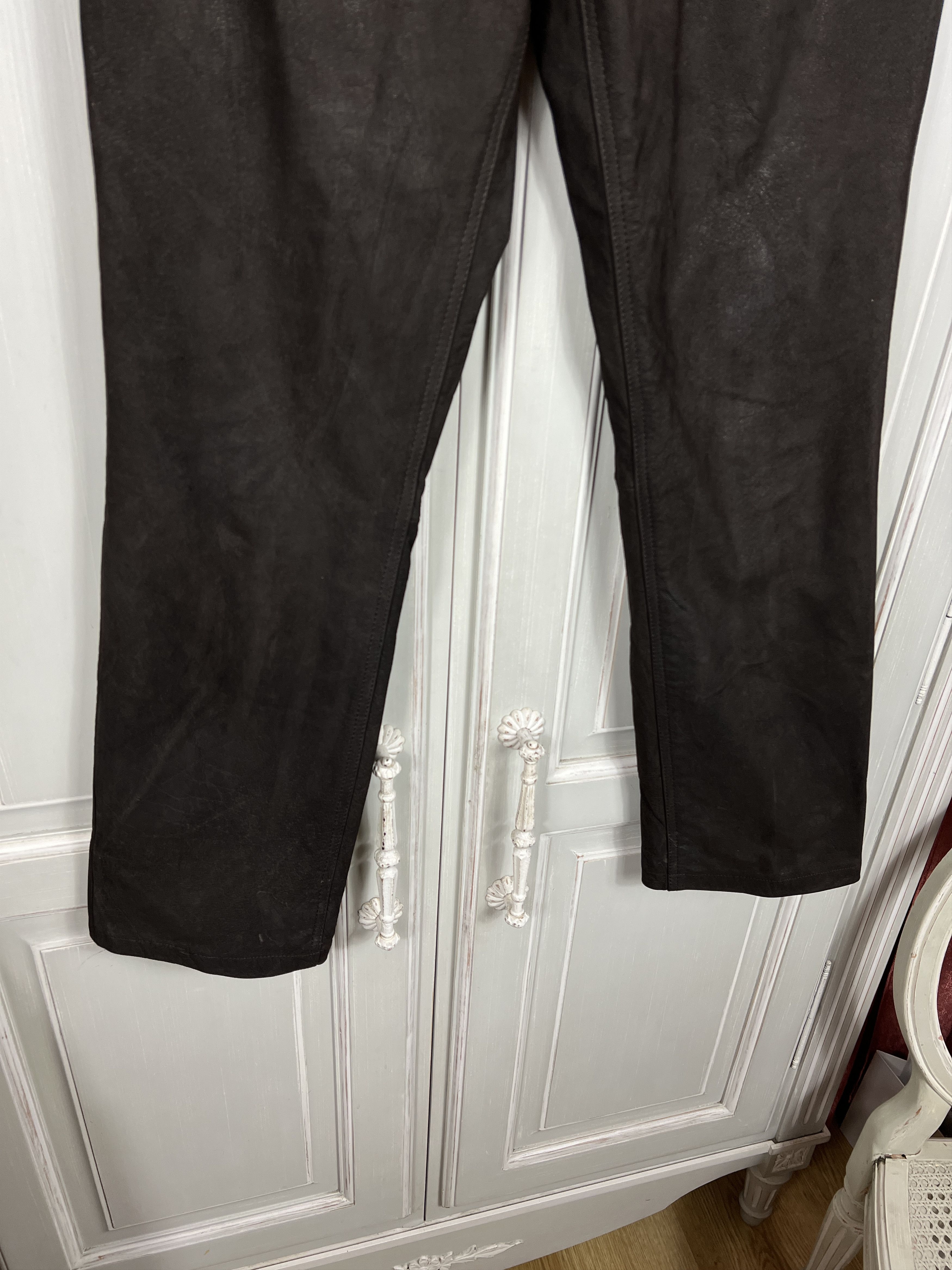 Genuine Leather × Vintage vintage brown leather biker pants Size US 33 - 4 Thumbnail