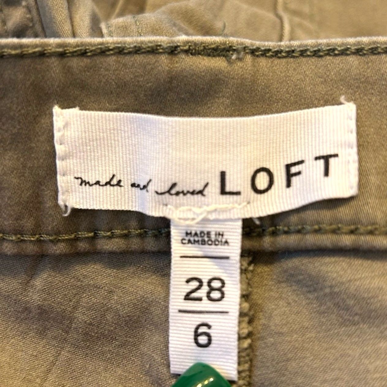 Loft VINTAGE LOFT Womens Jeans Green Denim Slim Skinny Leg Rayon Blend Stretch 6 Denim Jeans Size 28" / US 6 / IT 42 - 4 Thumbnail