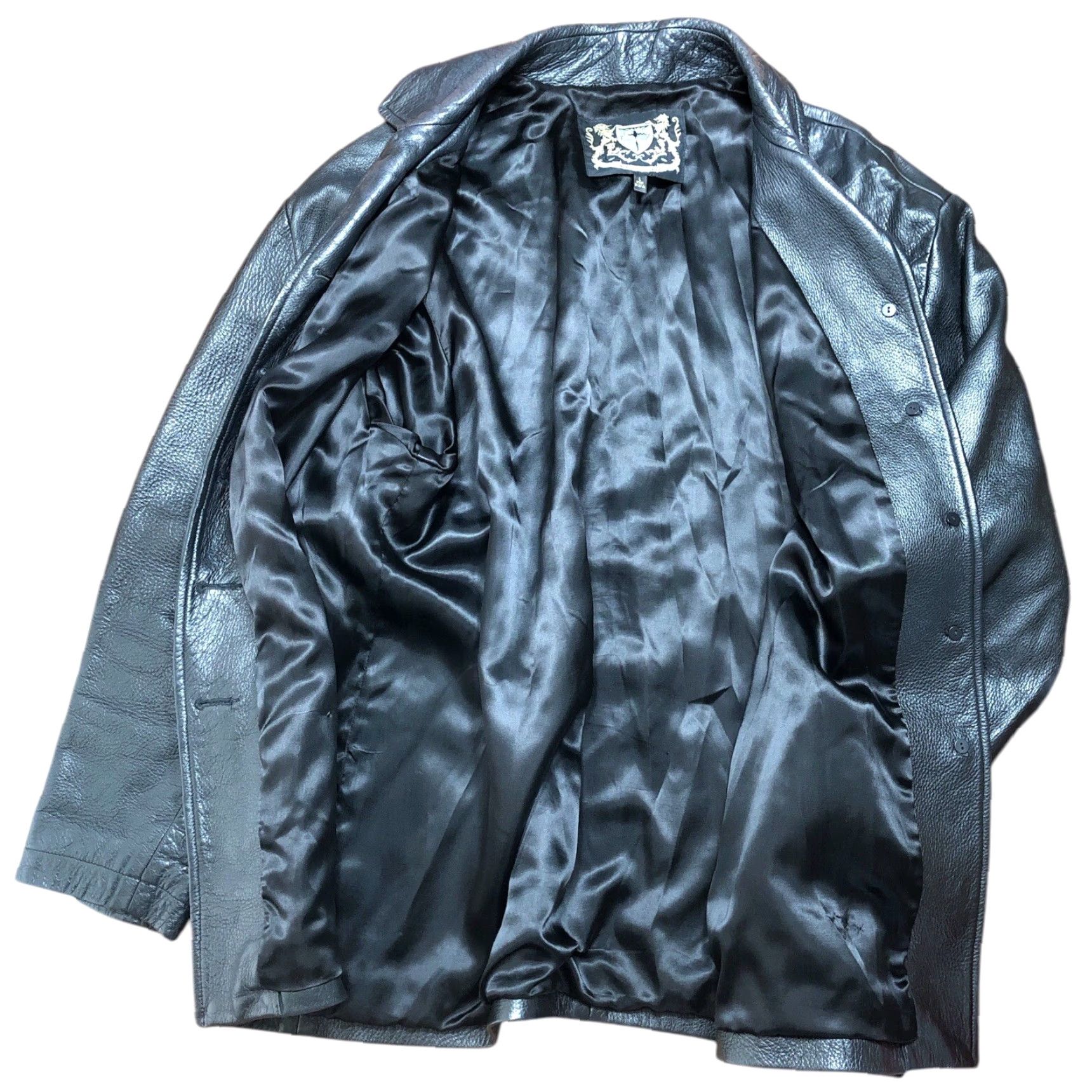 Vintage VINTAGE St. John Jacket Leather Black Button 5 Button Womens Large USA Made Overcoat Size L / US 10 / IT 46 - 2 Thumbnail