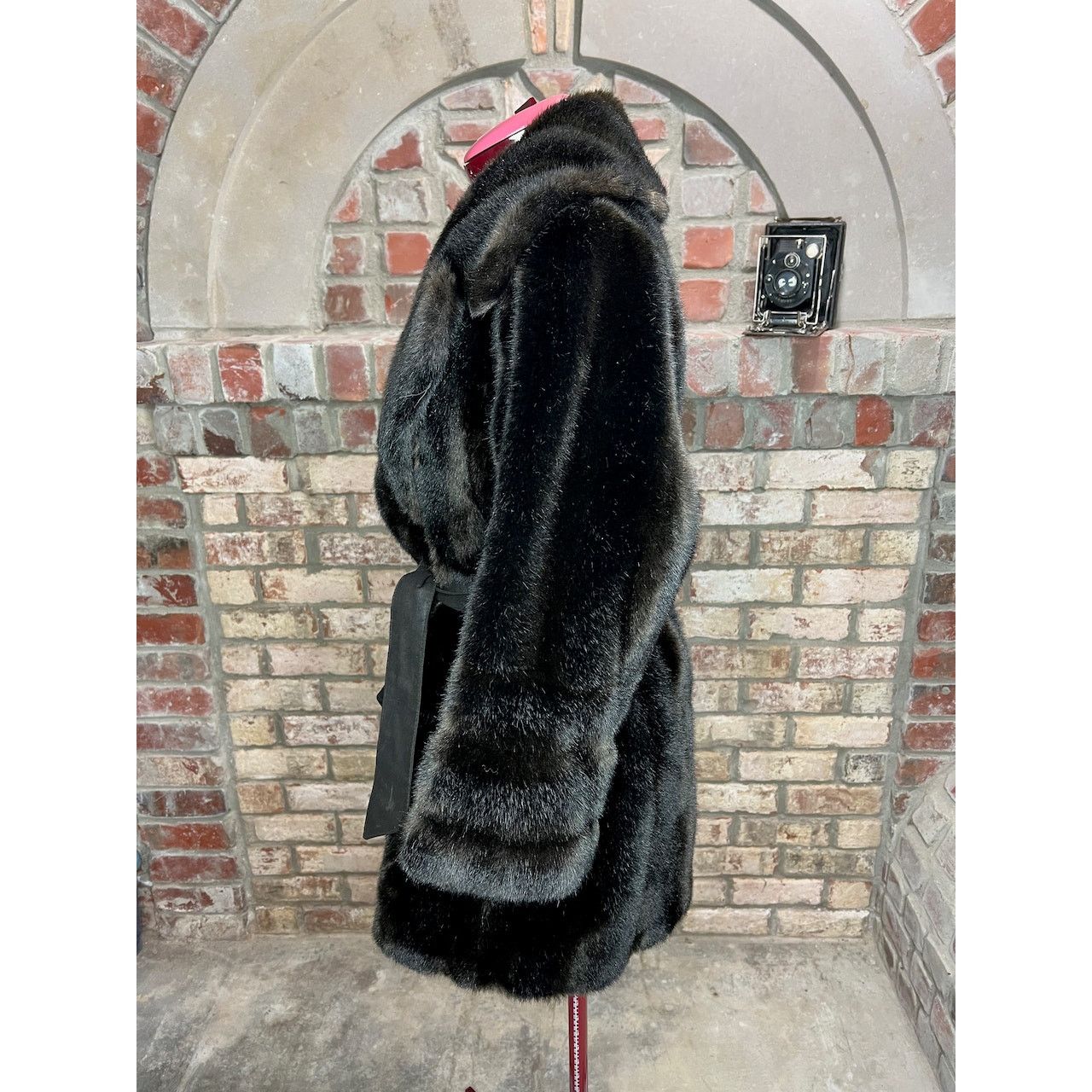 Vintage Faux fur collar vintage 60s exaggerated collar black Size L / US 10 / IT 46 - 8 Thumbnail