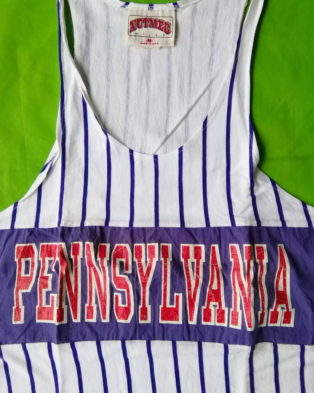Nutmeg × Vintage Vintage Nutmeg White Striped Pennsylvania Woman Tanktop Size M / US 6-8 / IT 42-44 - 3 Thumbnail