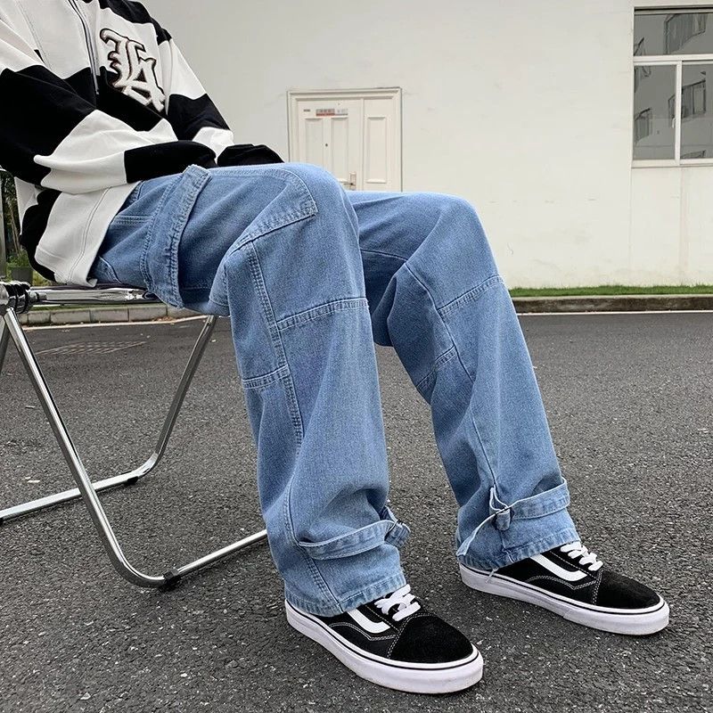 Japanese Brand × Jean Jeans Men's Straight Baggy Denim Pants Streetwear Size US 32 / EU 48 - 7 Thumbnail