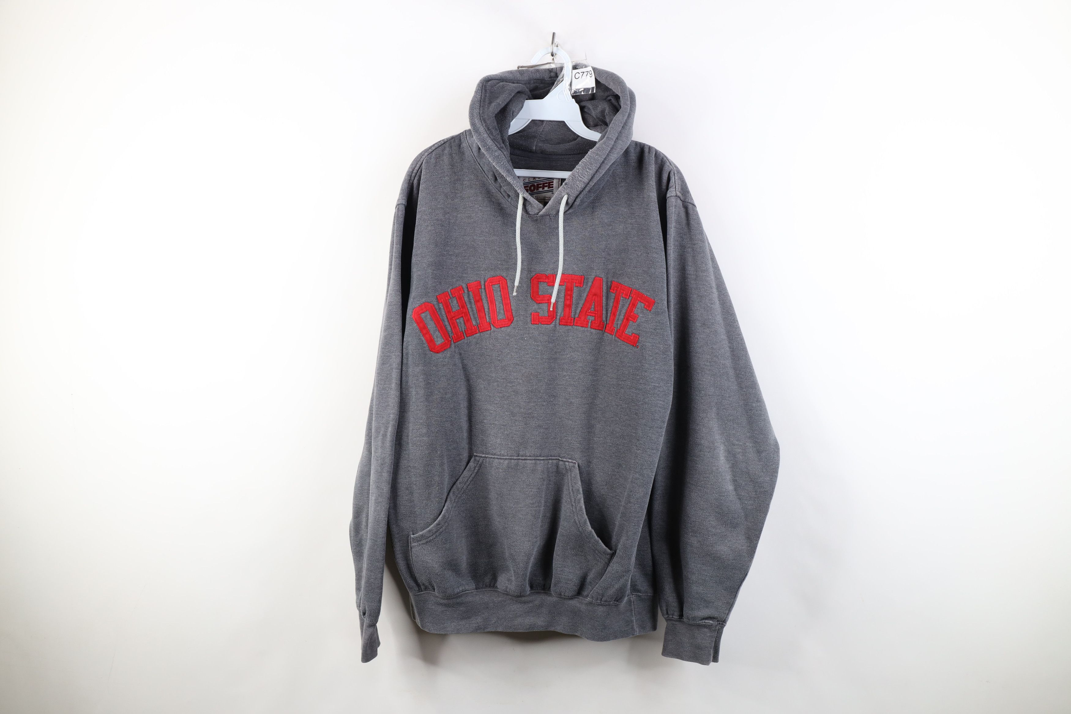 Vintage Vintage 90s Ohio State University Hoodie Sweatshirt Gray Size US L / EU 52-54 / 3 - 1 Thumbnail