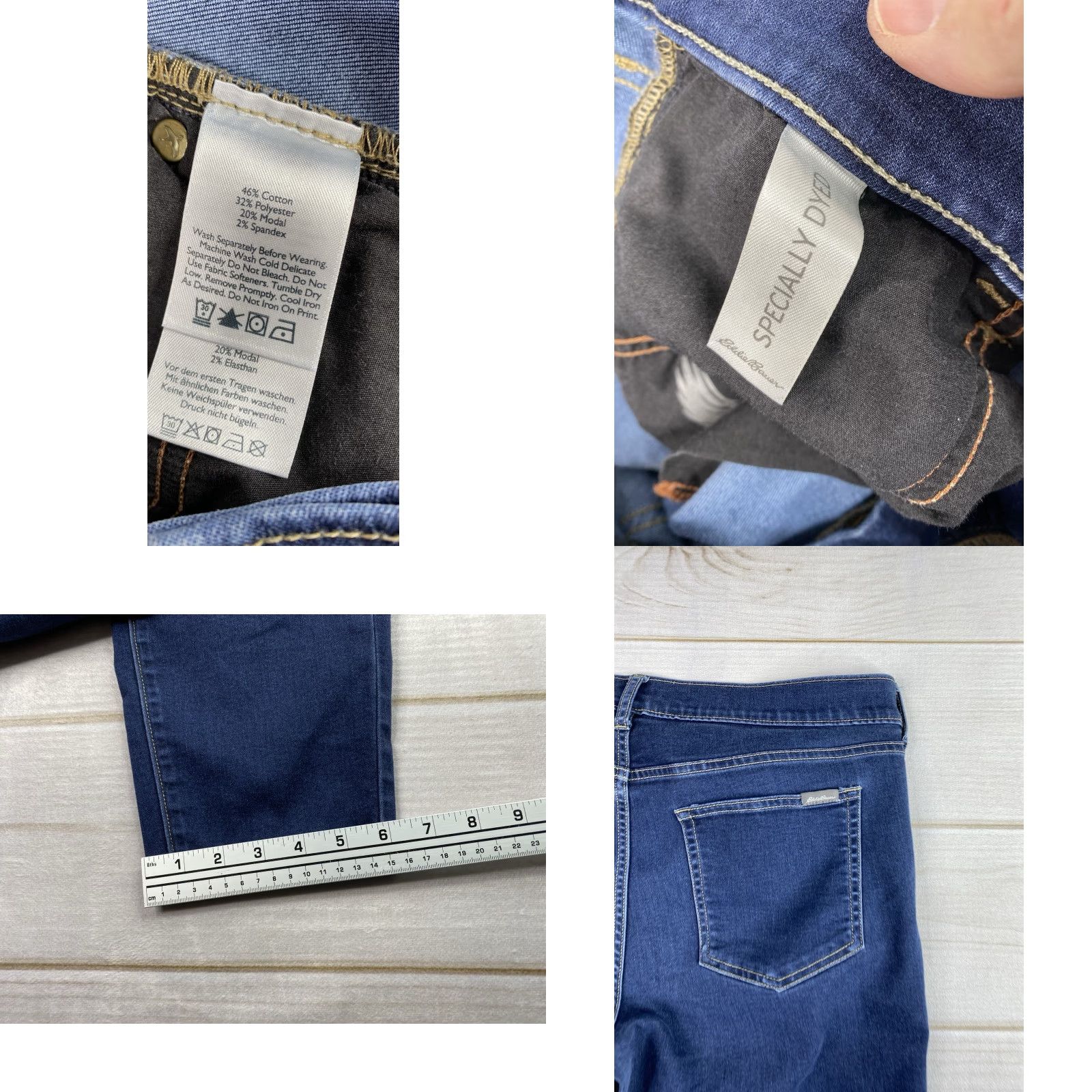 Eddie Bauer Eddie Bauer Jeans Womens 16 5-Pocket Skinny Mid Rise Denim Cotton Blend Spandex Stretch Blue XS-XL? Size 34" / US 12 / IT 48 - 8 Thumbnail