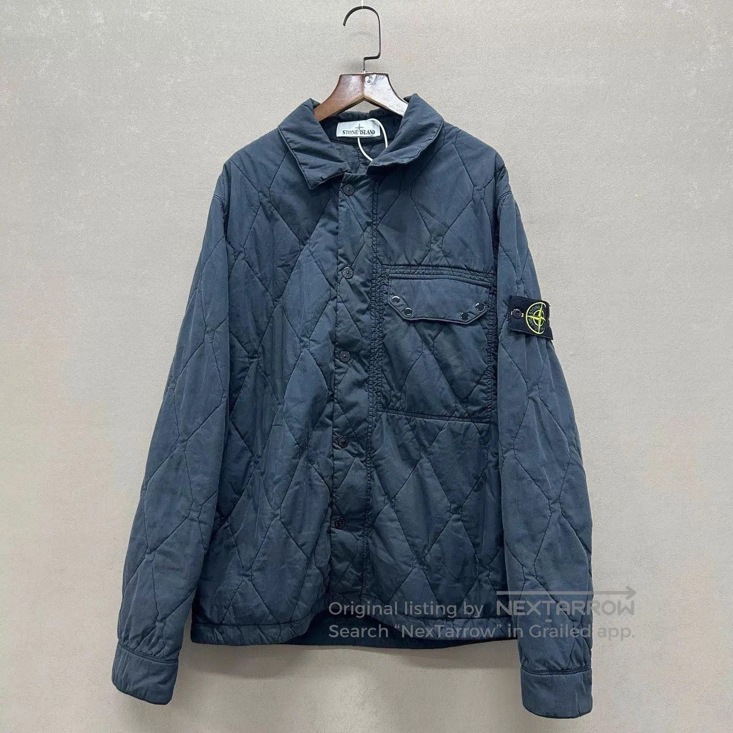 Stone Island Blue Quilted Button. Size US S / EU 44-46 / 1 - 1 Thumbnail