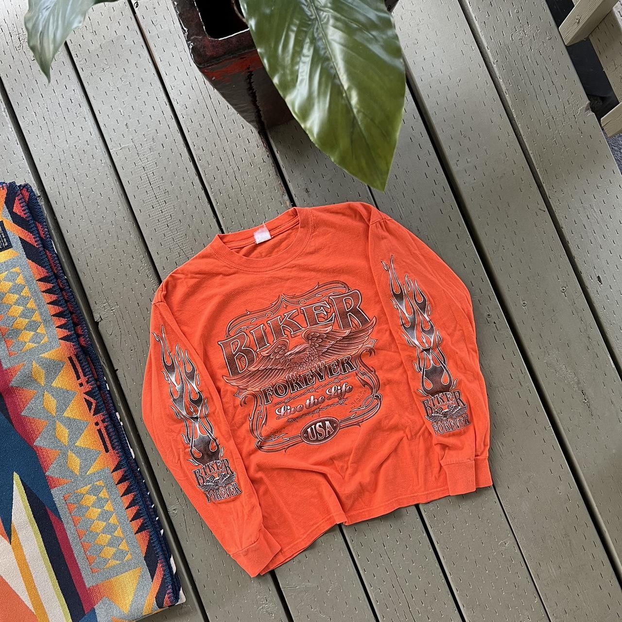 Harley Davidson × Vintage Vintage y2k Harley Davidson Flame long sleeve Size US S / EU 44-46 / 1 - 4 Thumbnail