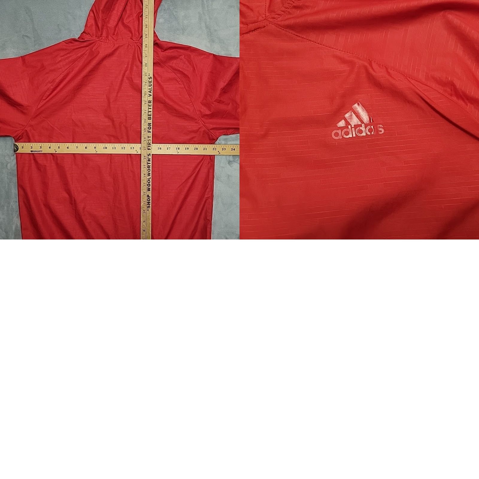 Adidas VINTAGE Adidas Jacket Mens Large Red Hooded Windbreaker Ripstop Outdoor Retro Size US L / EU 52-54 / 3 - 8 Thumbnail