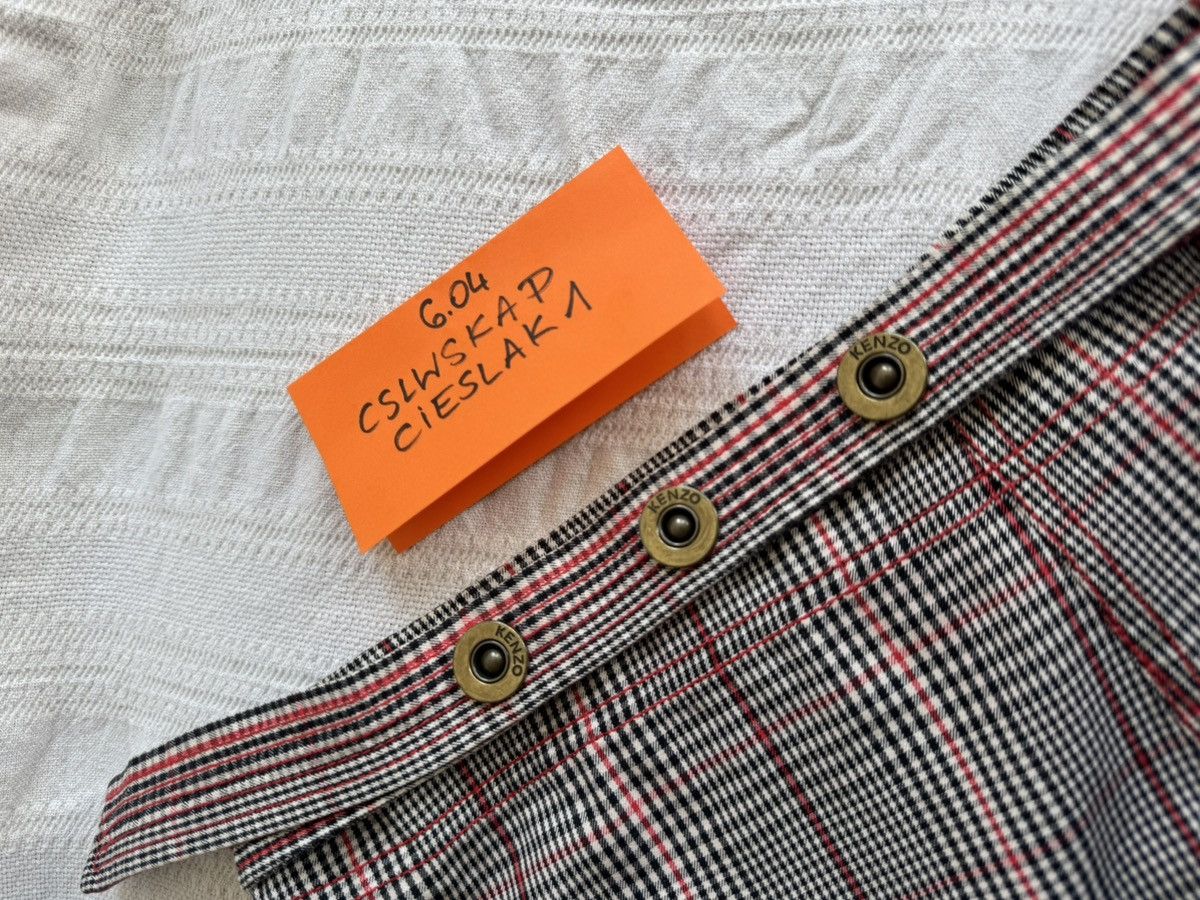 Kenzo Kenzo pleated mini checked white black red skirt Size 27" / US 4 / IT 40 - 3 Thumbnail