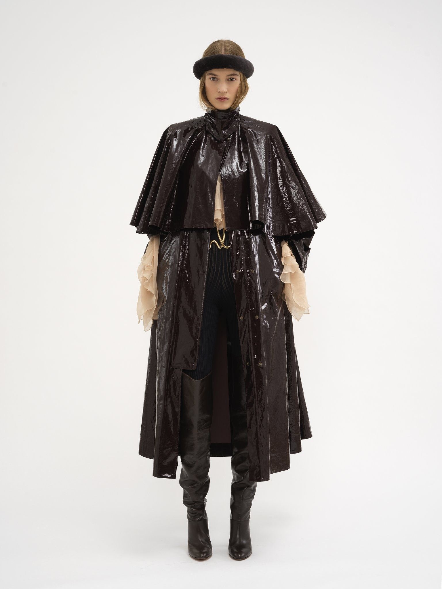 Chloe o1loc1c11025 Oversized Long Parka in Obscure Brown Size L / US 10 / IT 46 - 2 Thumbnail
