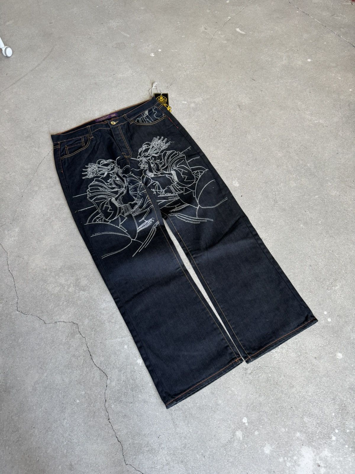 Christian Audigier NEW ED HARDY AUDIGIER BAGGY JEANS Size US 36 / EU 52 - 6 Thumbnail
