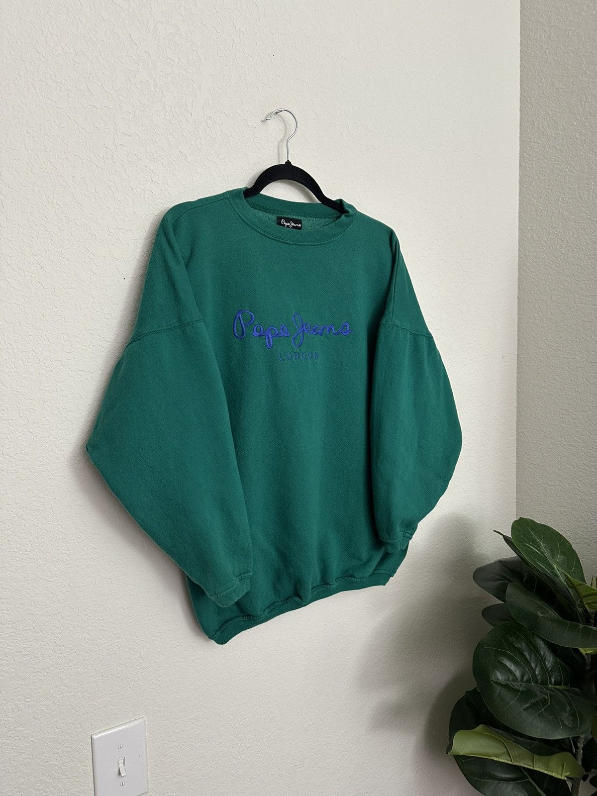 Pepe Jeans × Vintage Vintage 90s Pepe Jeans London Teal & Purple Embroidered Size US M / EU 48-50 / 2 - 1 Thumbnail