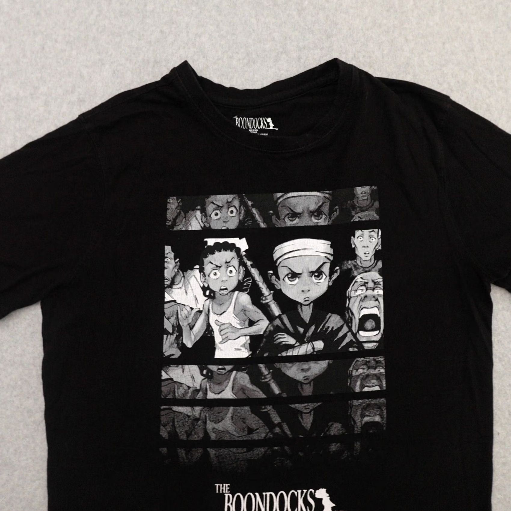 Vintage Official Boondocks TShirt Adult Medium Black (21X26) Riley Huey Robert Graphic Size US M / EU 48-50 / 2 - 7 Thumbnail