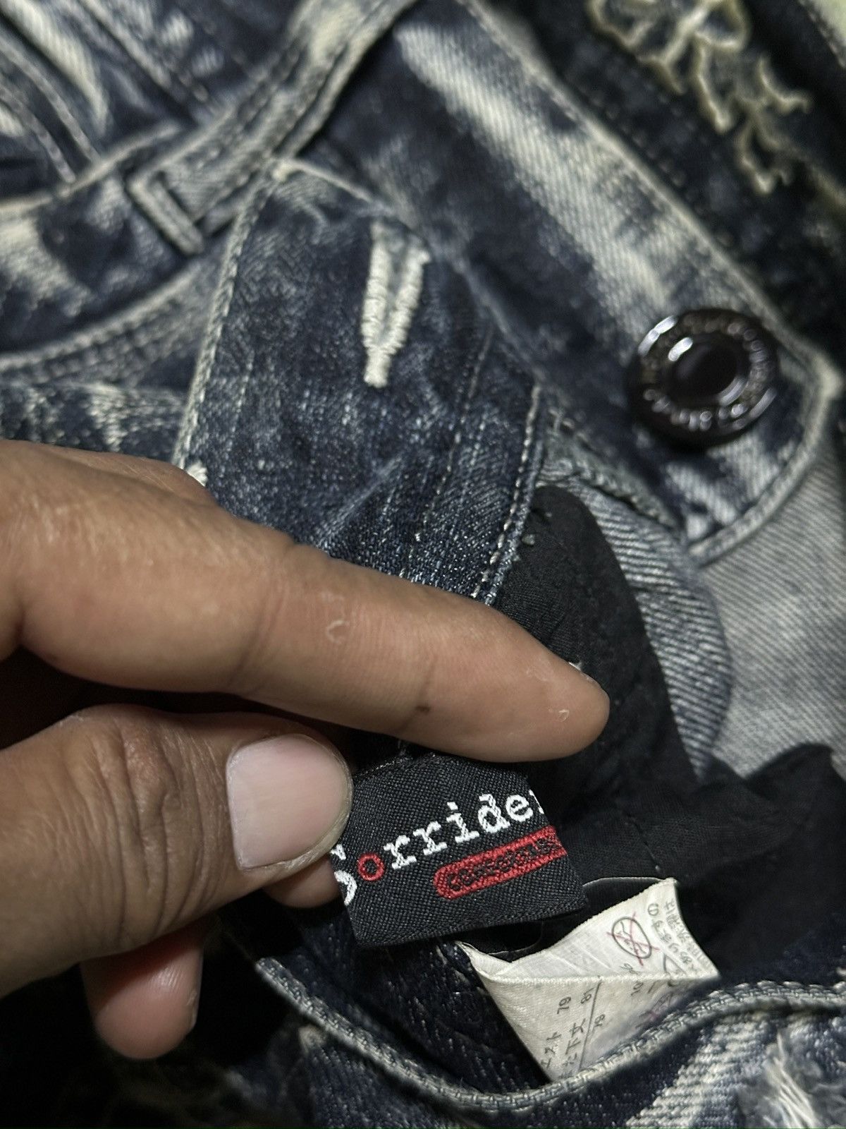 Japanese Brand 2000s Sorridere Mudwax Flare Distress 🎌💥 Size US 34 / EU 50 - 14 Thumbnail