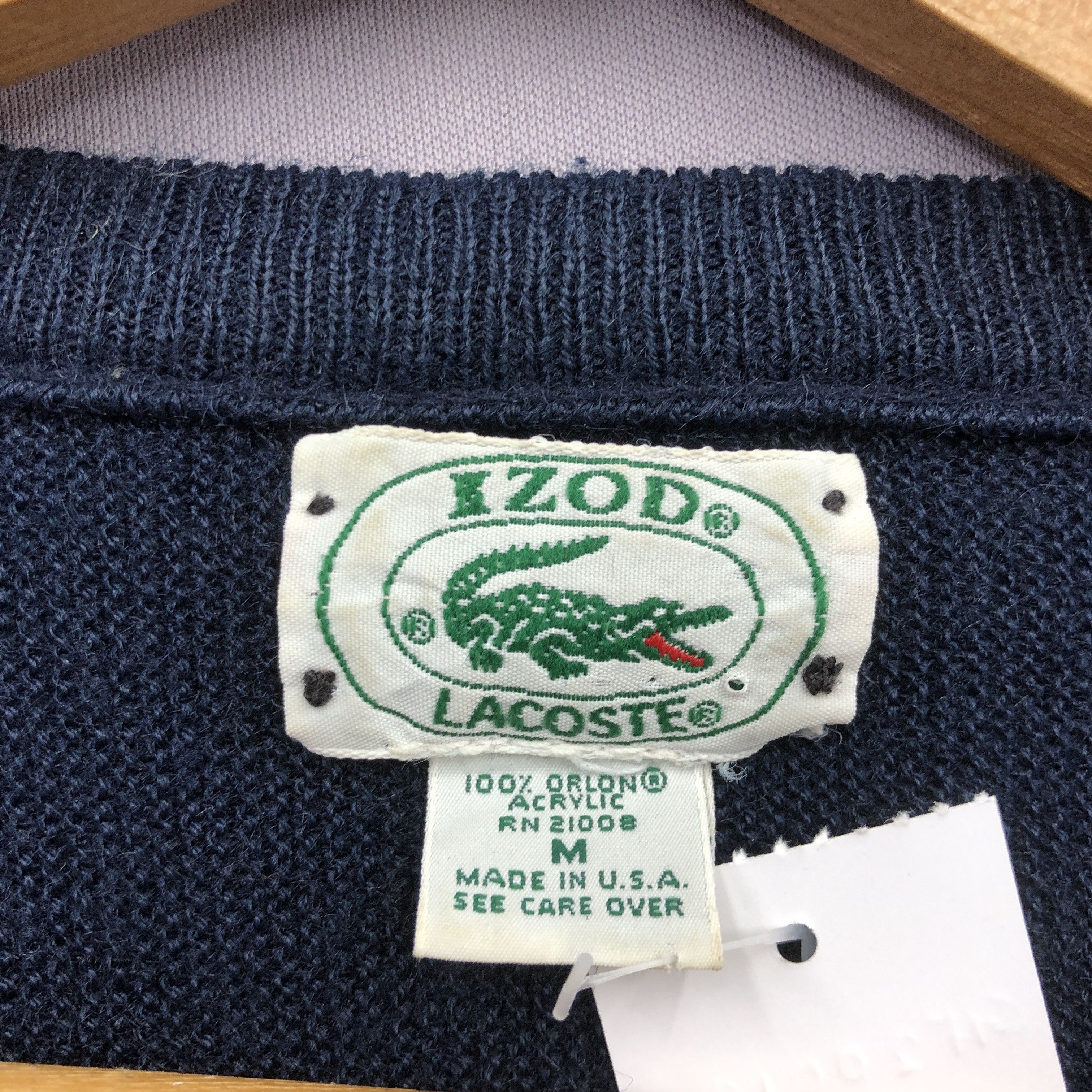Lacoste × Vintage Lacoste Vintage Sweater Knit Casual Navy 90s Hype Rare Size US M / EU 48-50 / 2 - 5 Thumbnail