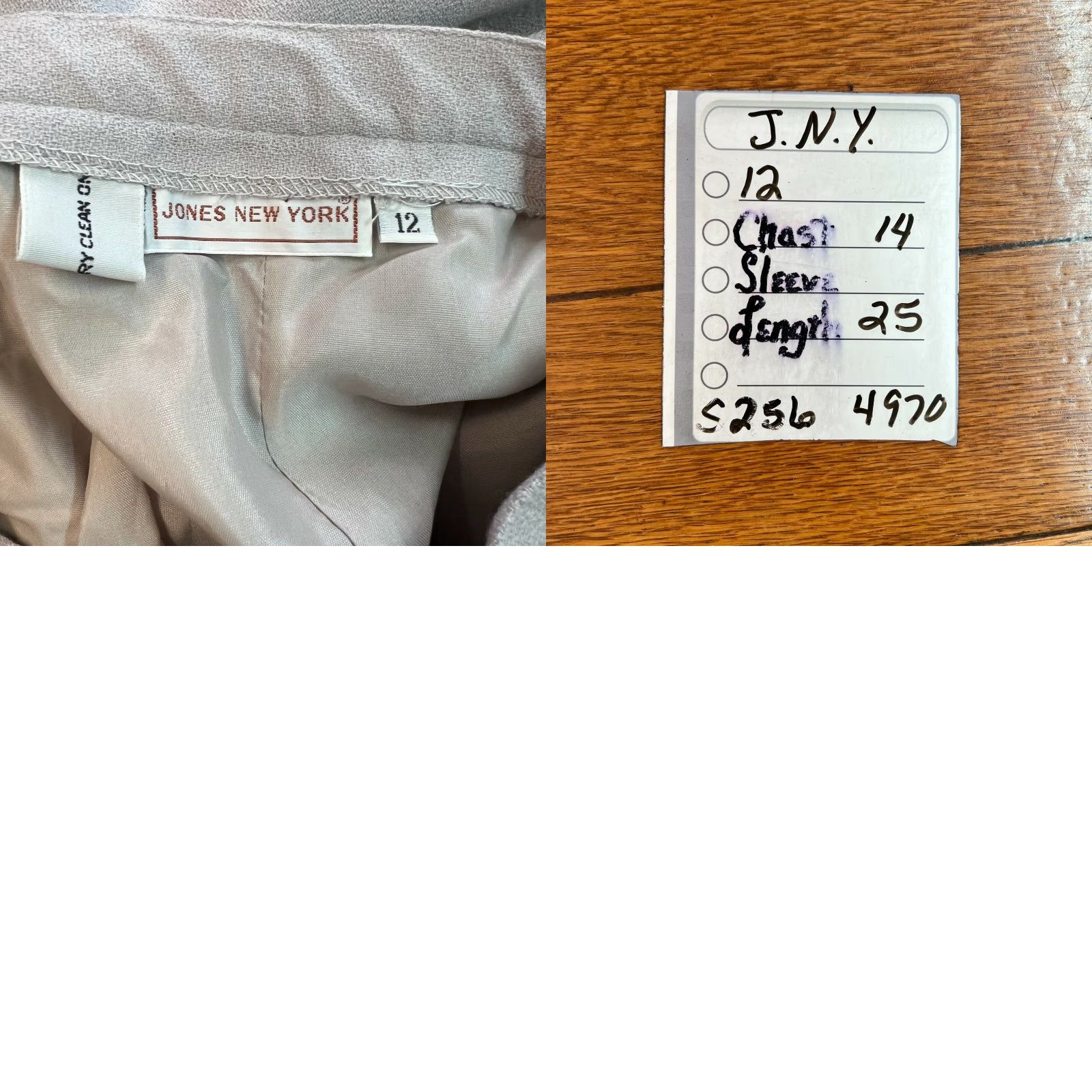 Jones New York Jones New York A-Line Skirt Women's Gray Size 12 Fully Lined Pockets Casual Wool, Knee Length, 28 in Waist - Regular Fit Size 34" / US 12 / IT 48 - 8 Thumbnail