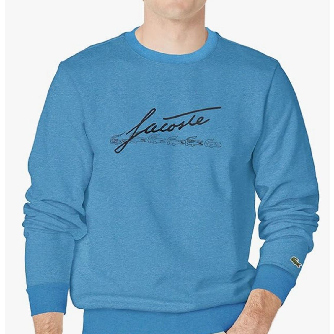Lacoste Lacoste Men's Long Sleeve Script Crewneck Sweatshirt 4XL Size US XXL / EU 58 / 5 - 1 Thumbnail