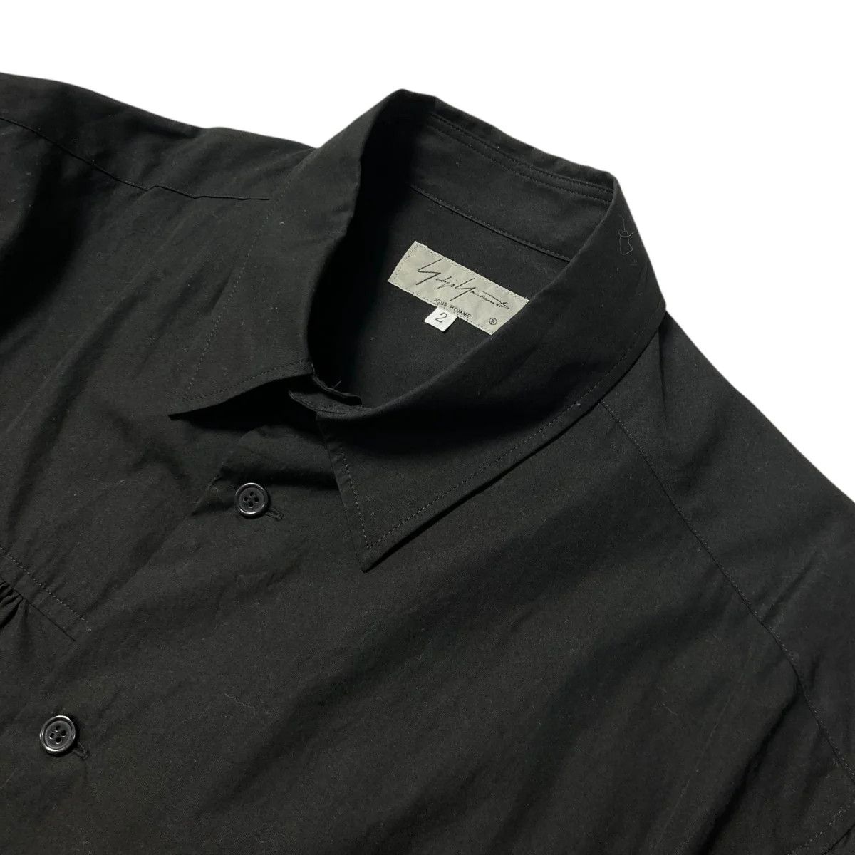 Yohji Yamamoto Yohji Yamamoto pour homme 20SS cotton gathered long shirt Size US M / EU 48-50 / 2 - 3 Thumbnail