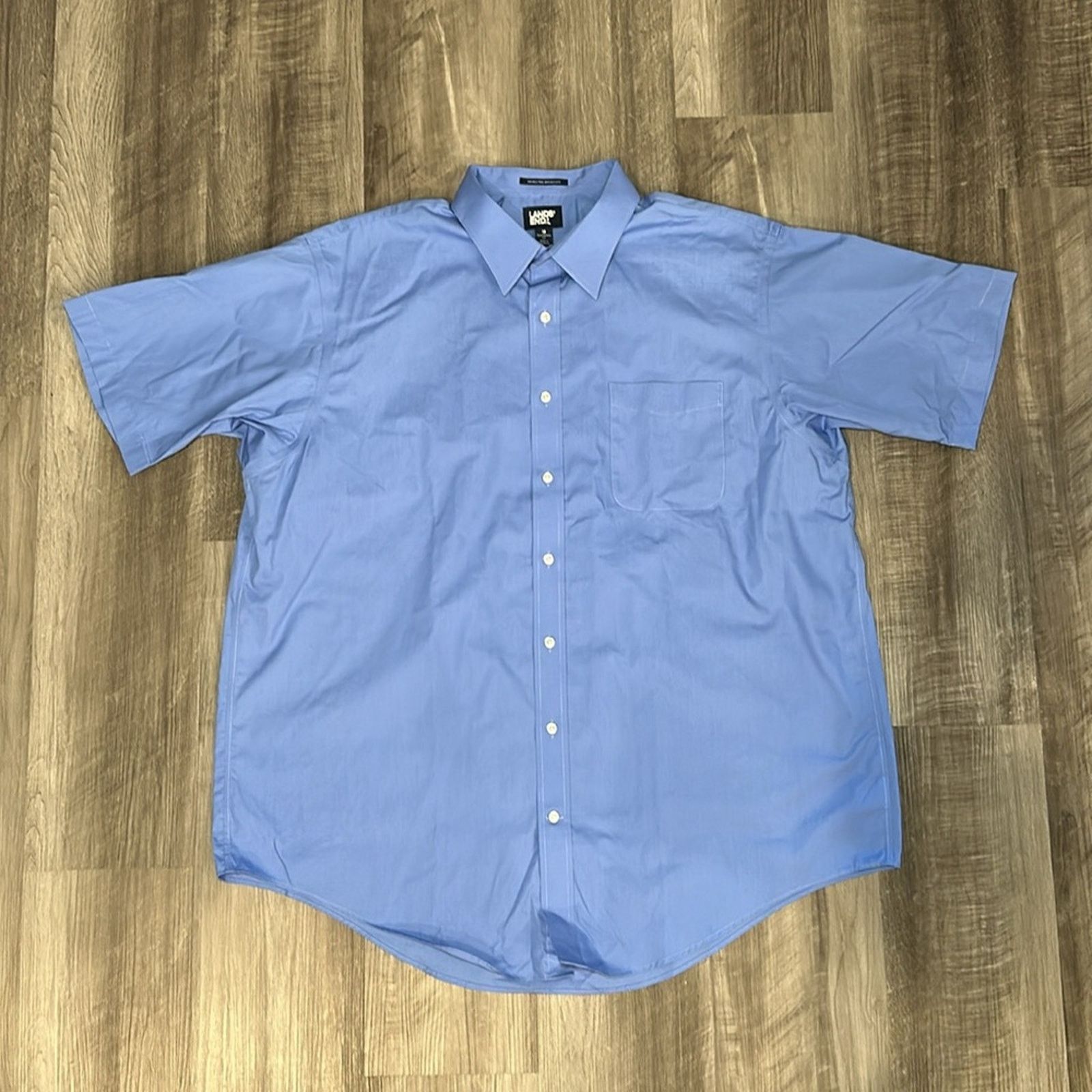 Lands' End Lands’ End Wrinkle Free Traditional Fit Short Sleeve - 18 Size US XXL / EU 58 / 5 - 2 Thumbnail