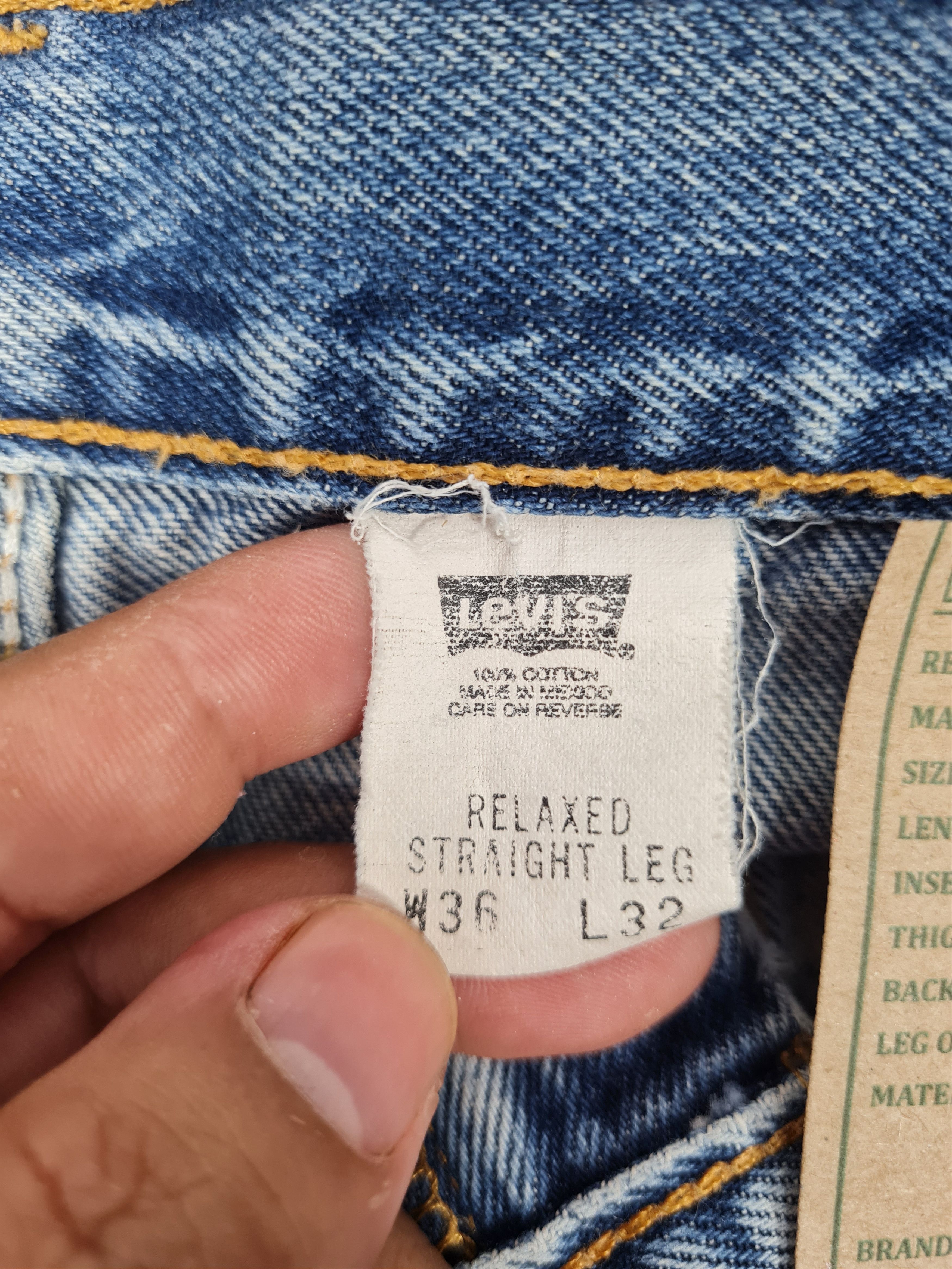 Levi's Vintage Clothing Vtg 90's LEVIS Ripped Faded Stain Jeans L0364 Size 36X31.5 Size US 36 / EU 52 - 14 Thumbnail