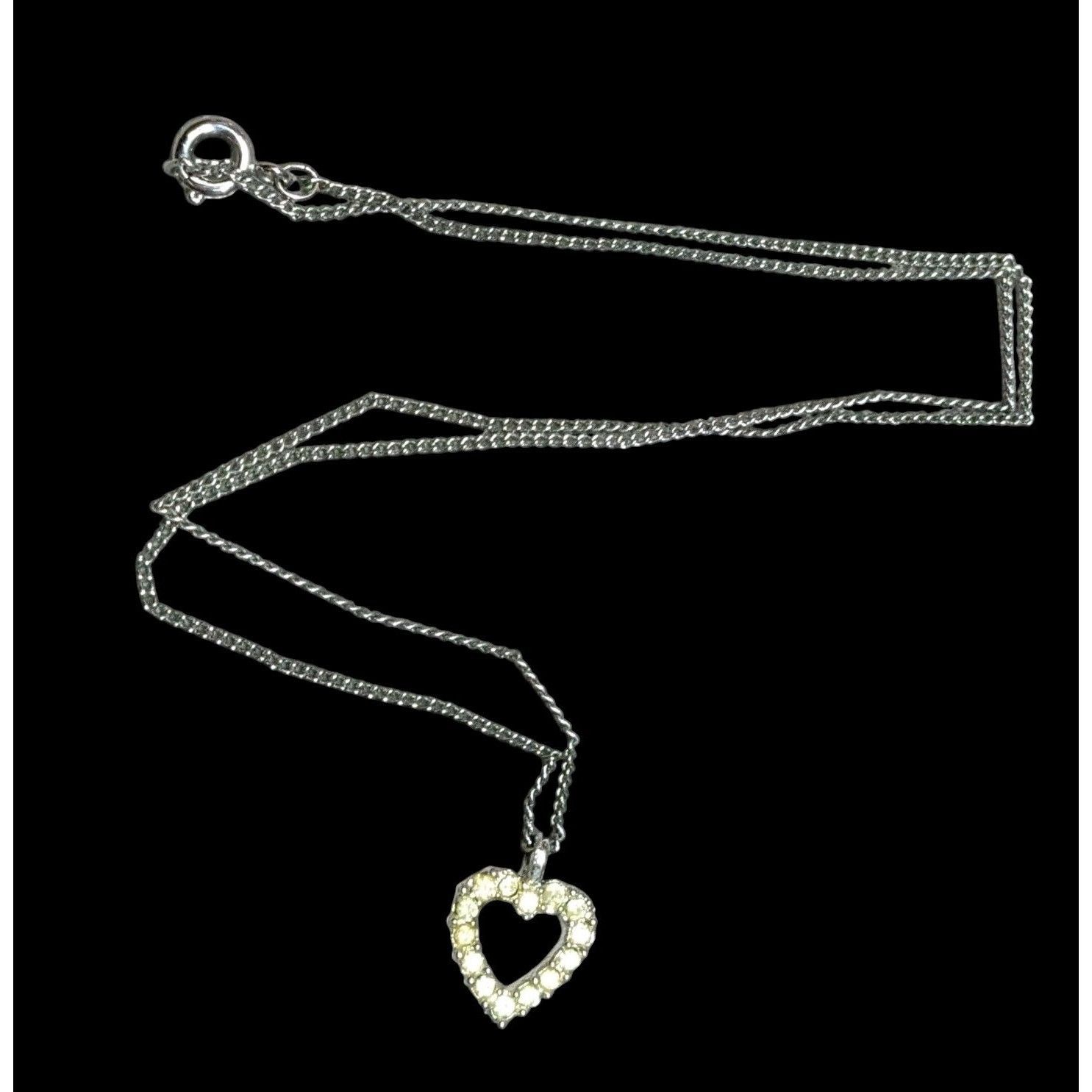 Other Vintage Romantic Delicate Open Heart Pendant Necklace Romant Size ONE SIZE - 1 Thumbnail