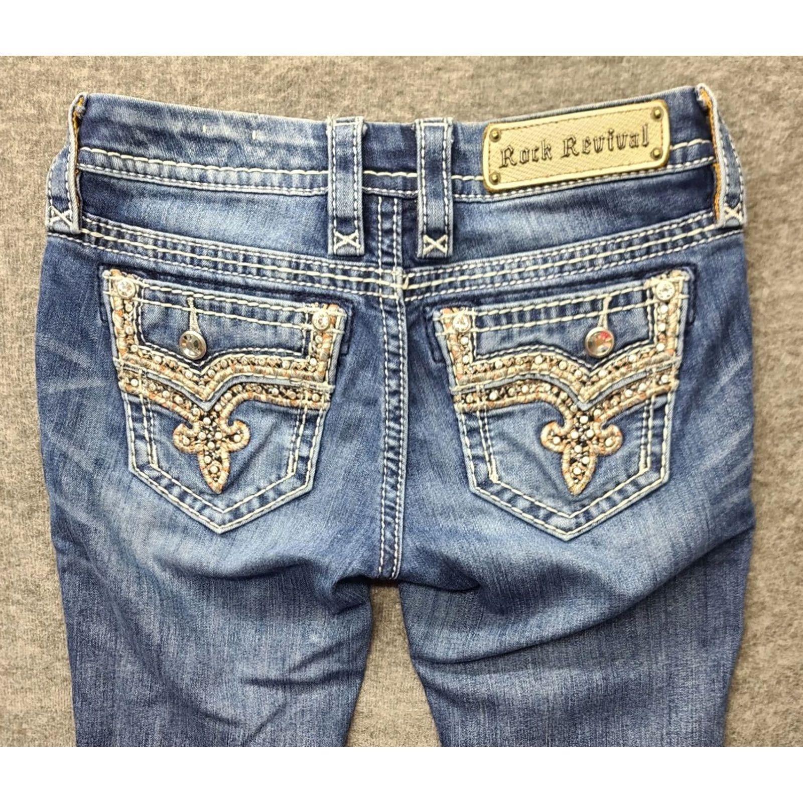 Vintage Rock Revival Jeans Womens 26x31 Betty Skinny Fit Ankle Mid Rise Distressed Size 26" / US 2 / IT 38 - 2 Thumbnail