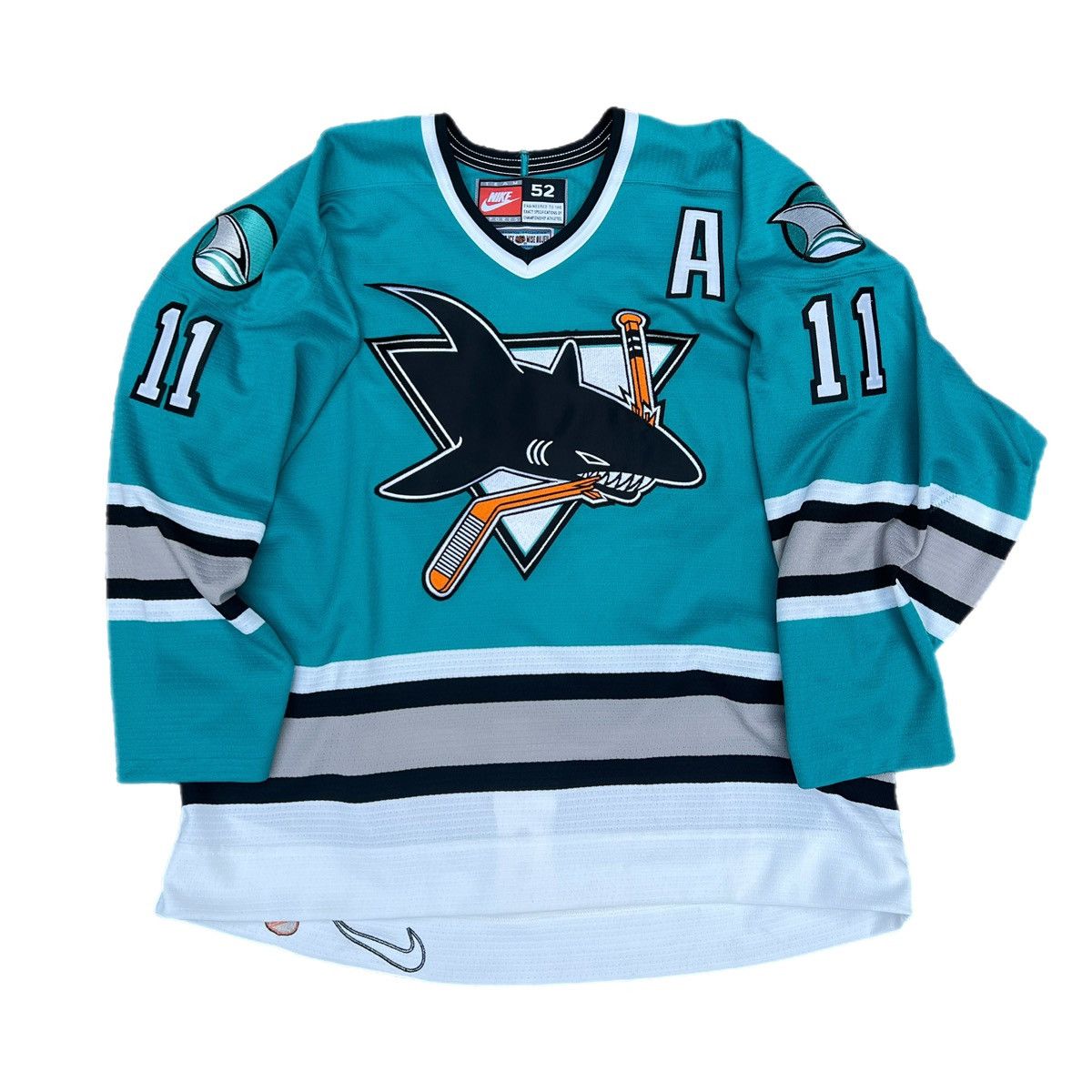 Vintage Nike San Jose Sharks Owen Nolan Jersey
