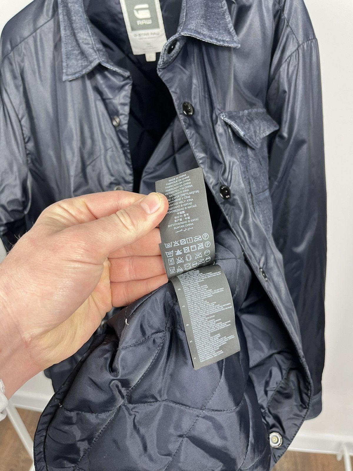 G-Star G-Star RAW Quilted Overshirt Jacket Navy Blue Size L Size US L / EU 52-54 / 3 - 11 Thumbnail