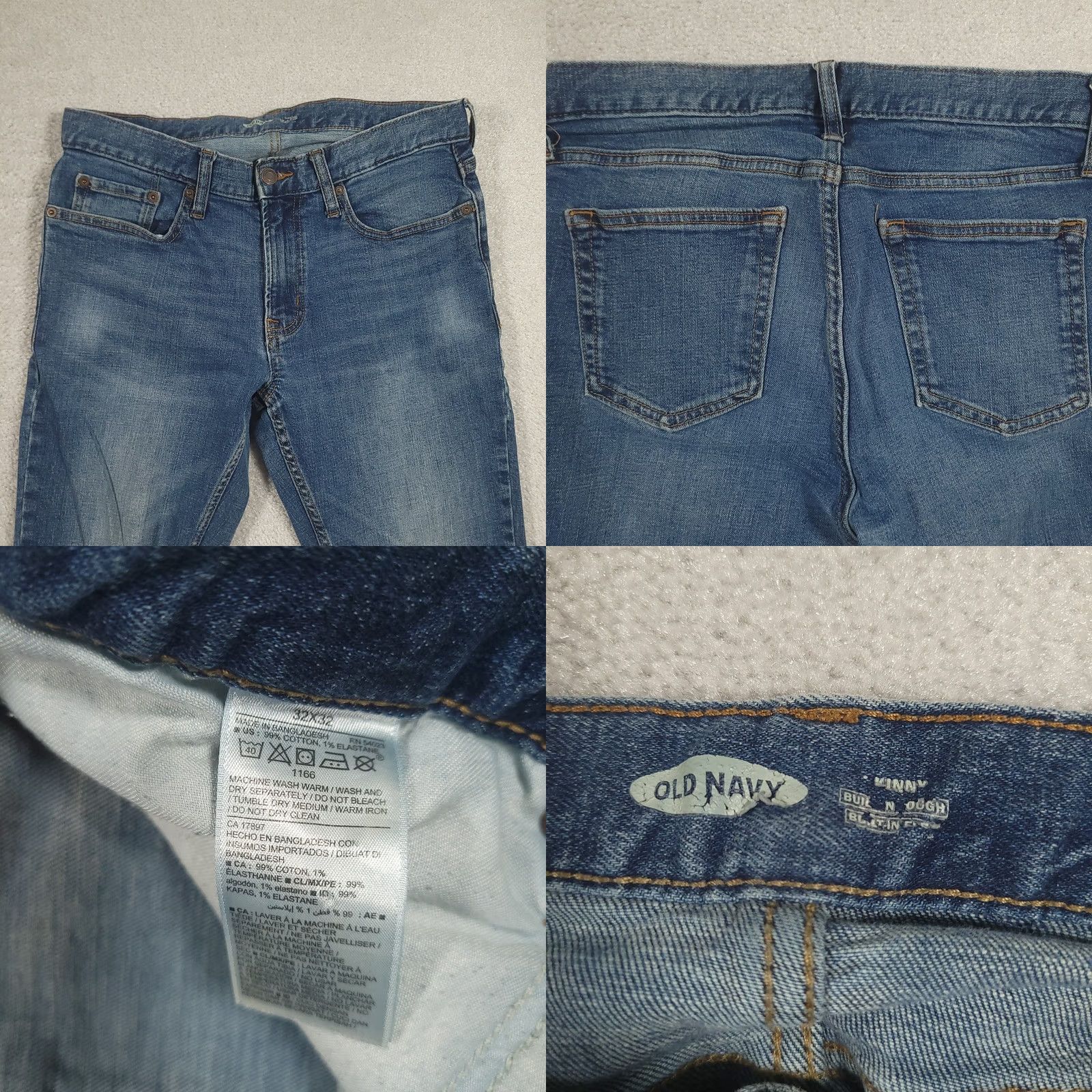 Old Navy VINTAGE Old Navy Jeans Mens 32x32 Blue Skinny Stretch Denim Built In Flex Size US 32 / EU 48 - 8 Thumbnail
