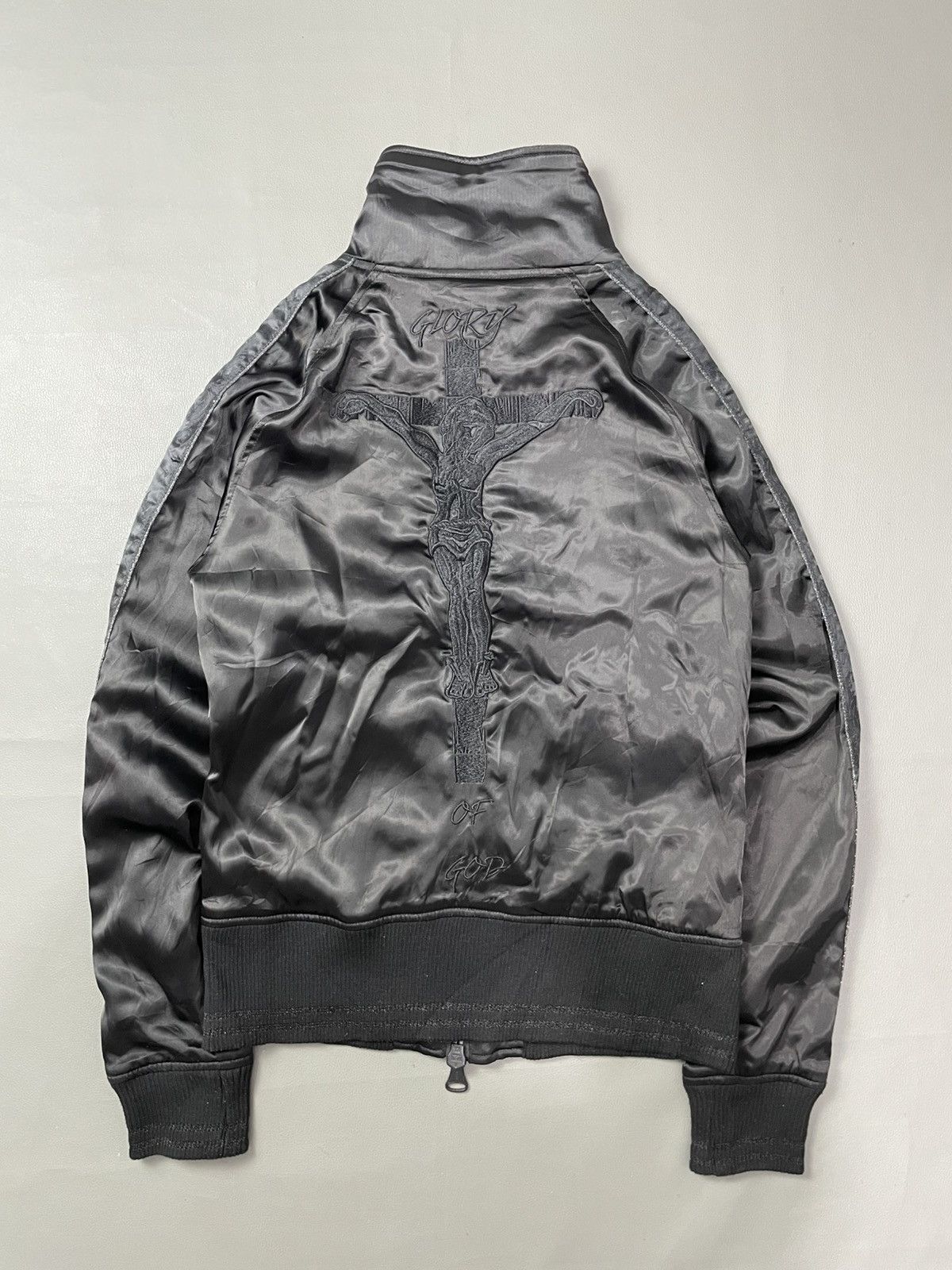GOSTAR DE FUGA Jesus on the cross Embroiderd Gothic Track Jacket Fuga Japan Size S / US 4 / IT 40 - 1 Thumbnail