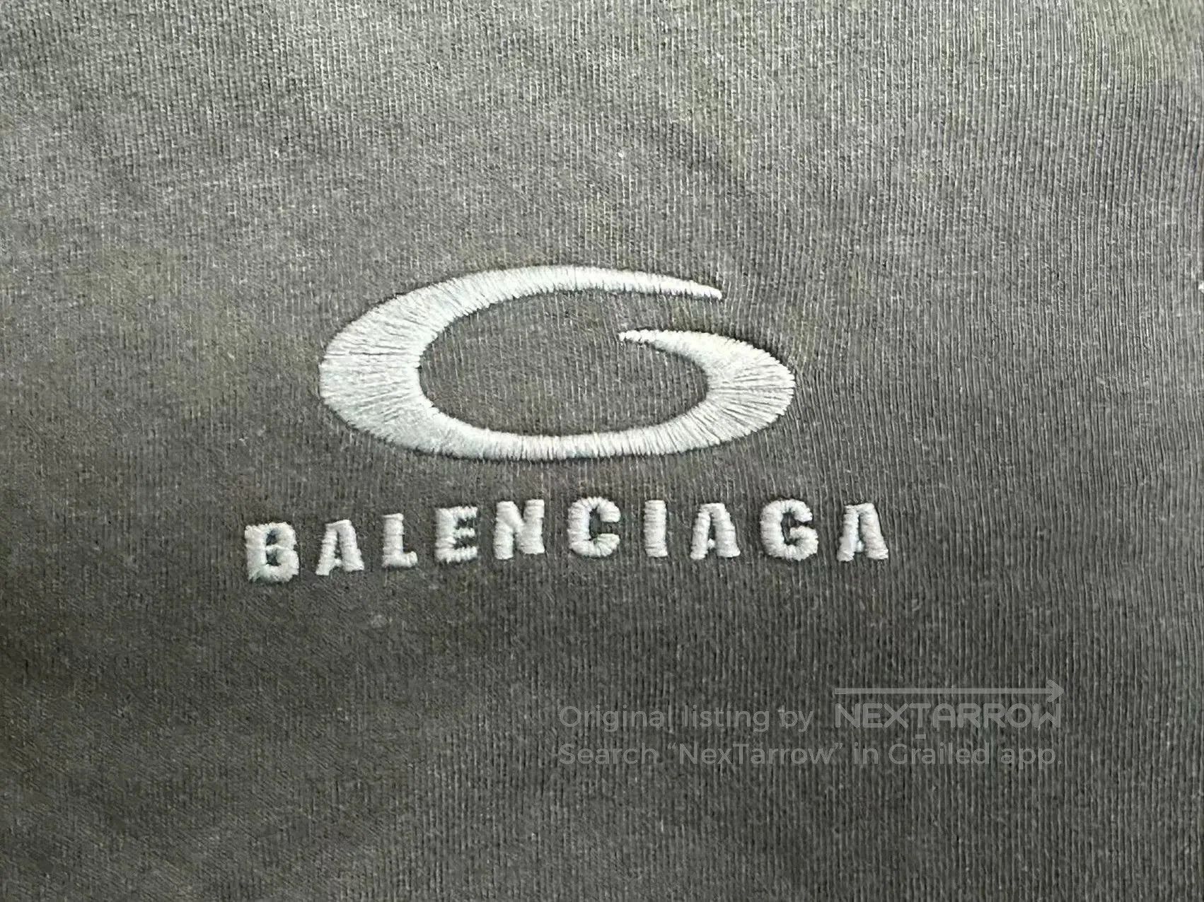 Balenciaga Balenciaga Embroidered Cotton Crew Neck T-Shirt. Size US S / EU 44-46 / 1 - 3 Thumbnail